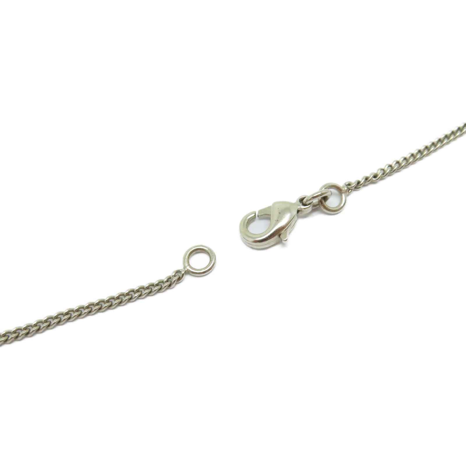 CHANEL 金屬2 Face Necklace項鍊銀色
