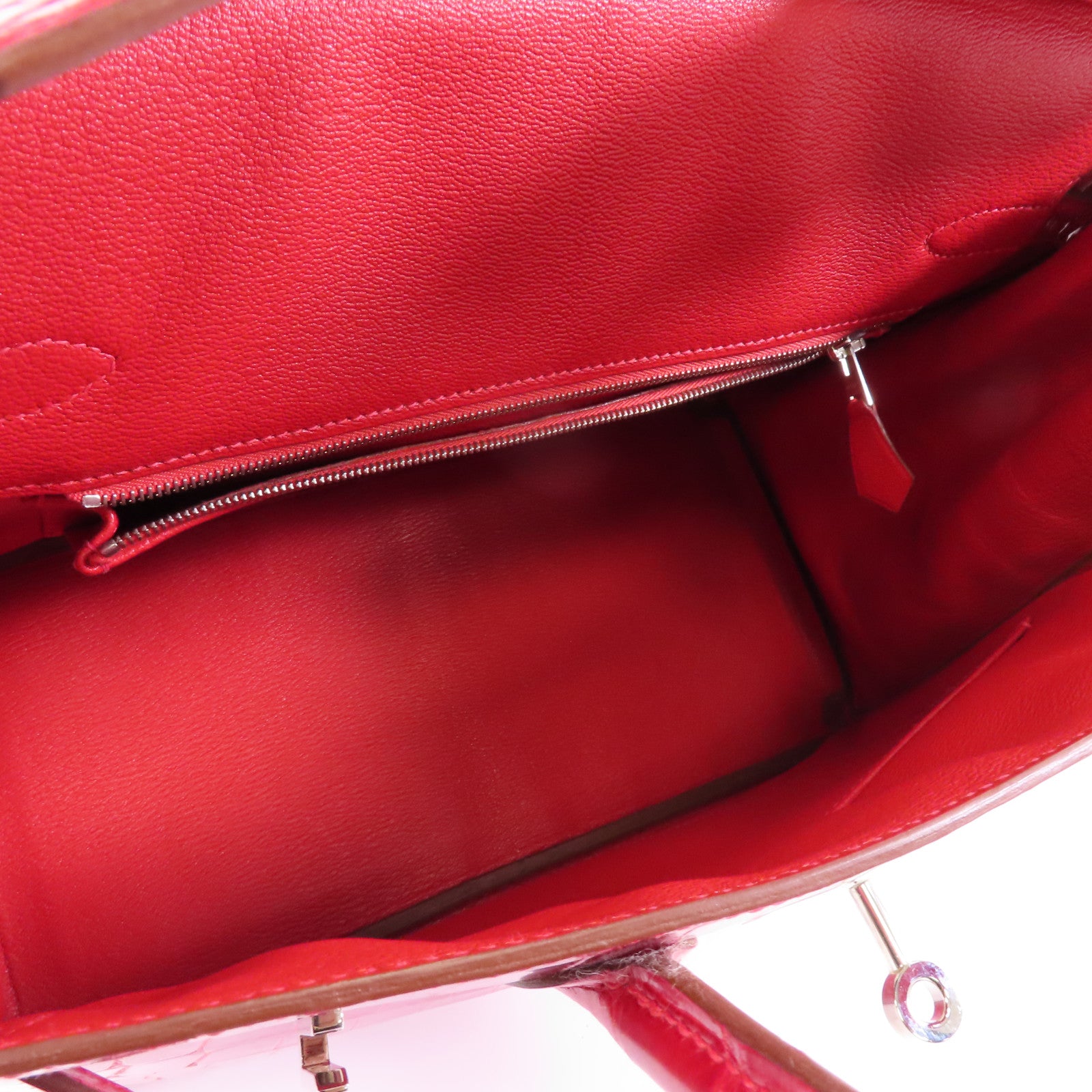 HERMES Niloticus/Braise皮革Birkin 30銀扣手挽袋Braise紅色