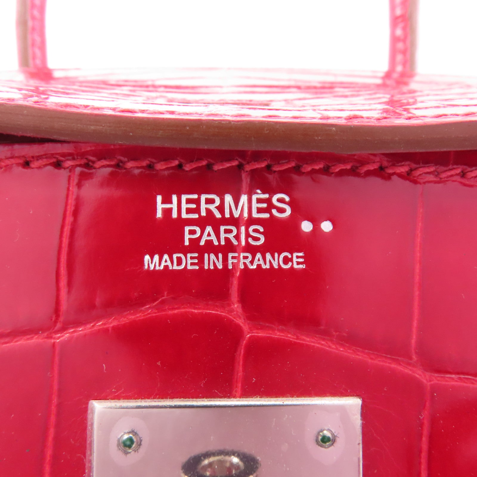 HERMES Niloticus/Braise皮革Birkin 30銀扣手挽袋Braise紅色