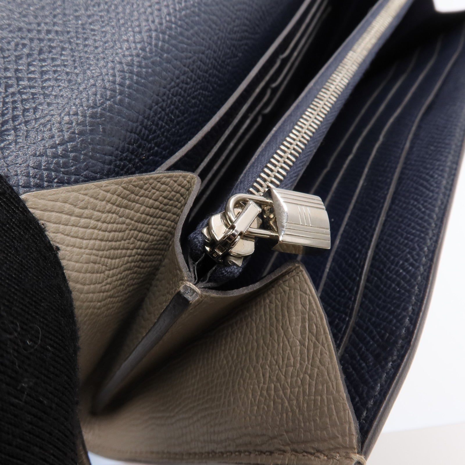 HERMES Epsom皮革Kelly Wallet金扣長錢包