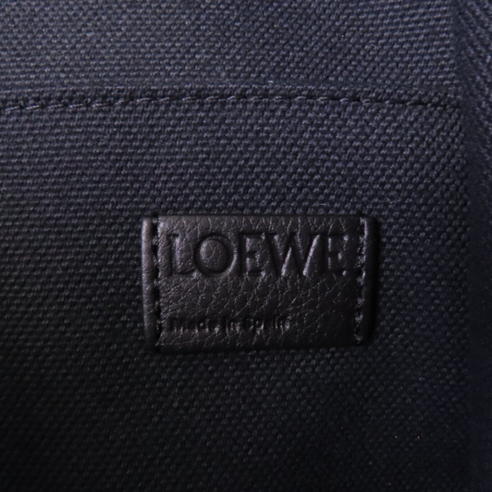 LOEWE 帆布/牛皮皮革Backpack銀扣背包