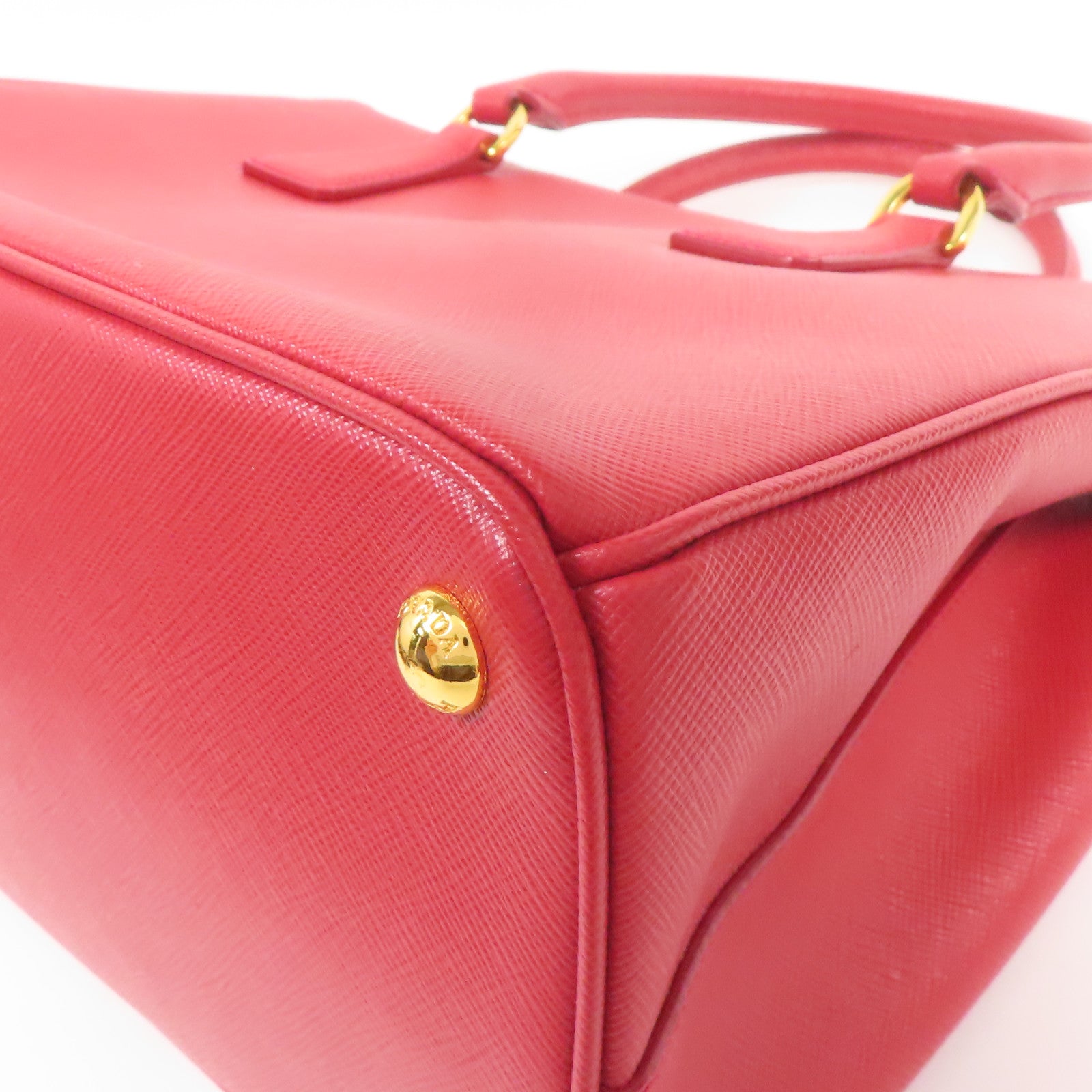 PRADA 牛皮皮革Shoulder Bag金扣手挽肩背兩用袋