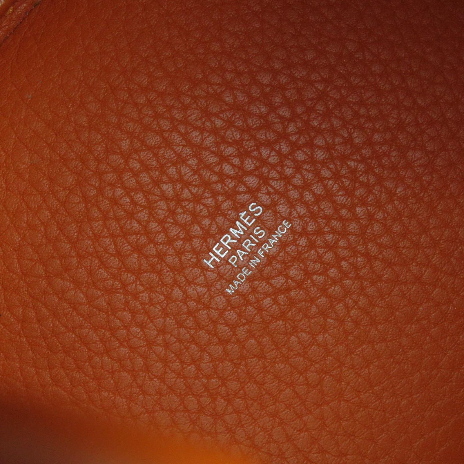 HERMES 【激減優惠】Clemence皮革Picotin PM銀扣手挽袋Feu火焰橙色