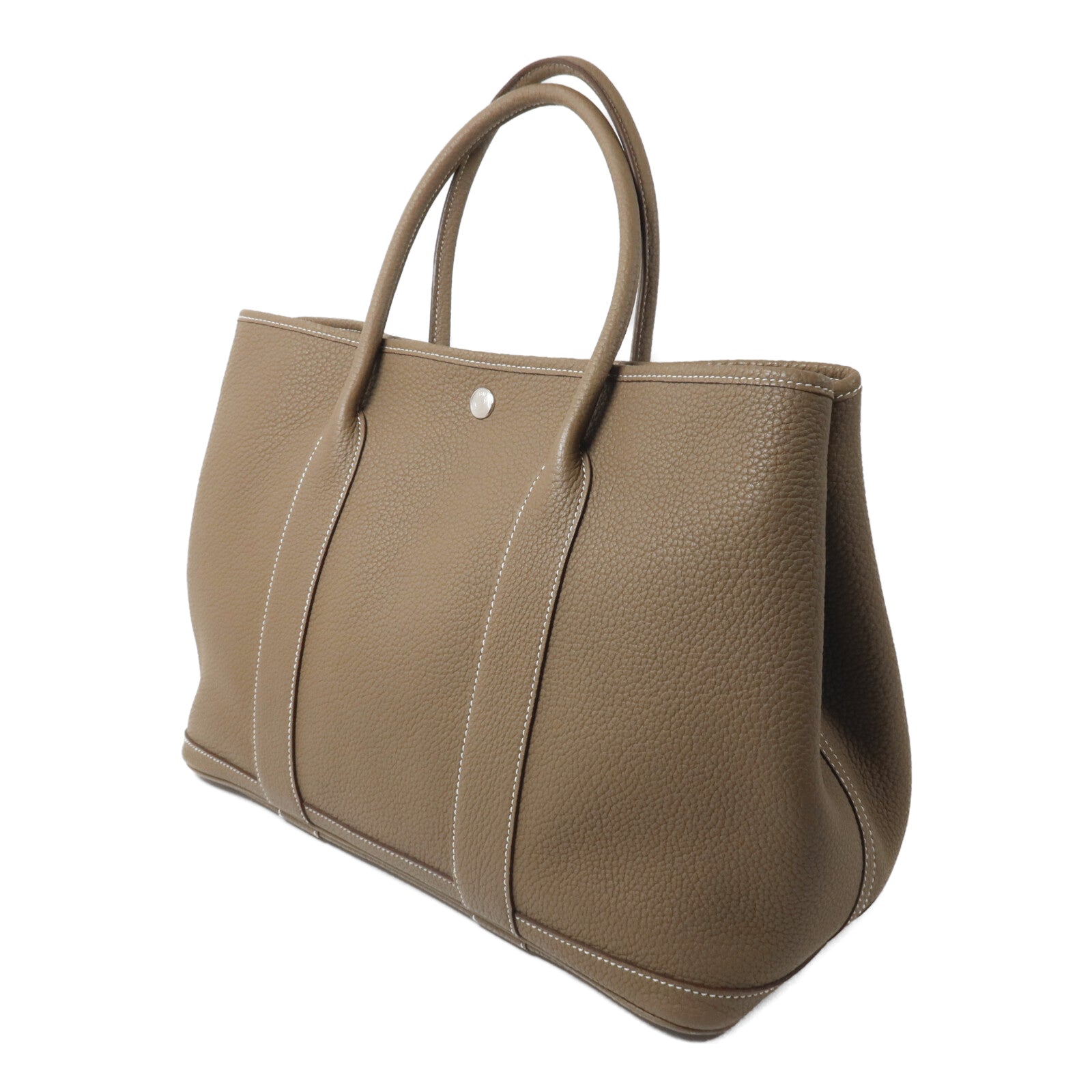 HERMES Negonda皮革Garden Party PM手挽袋Etoupe
