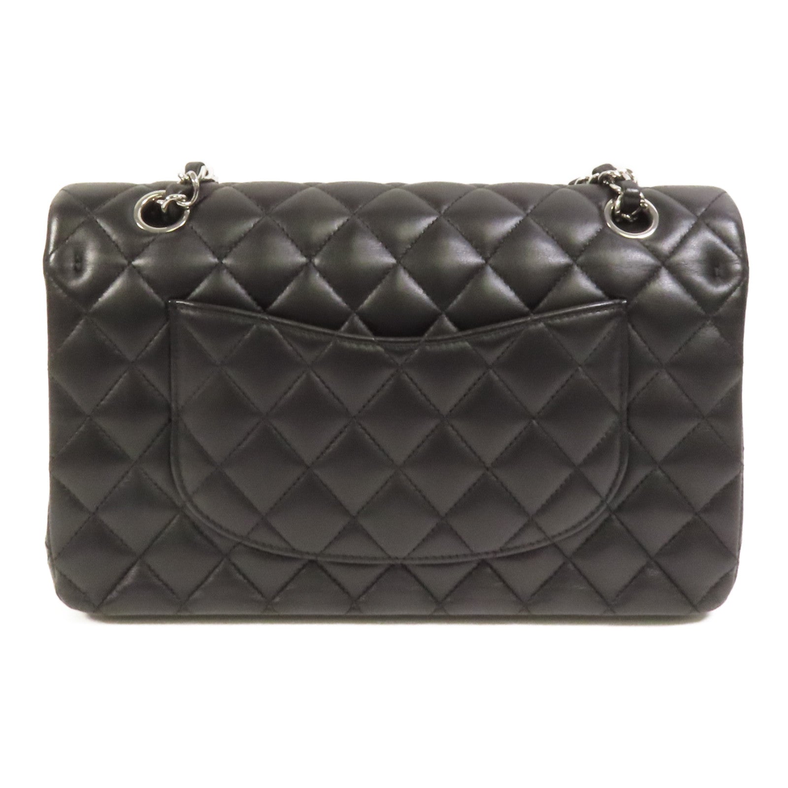 CHANEL 羊皮皮革Classic 25銀扣鏈帶肩背袋