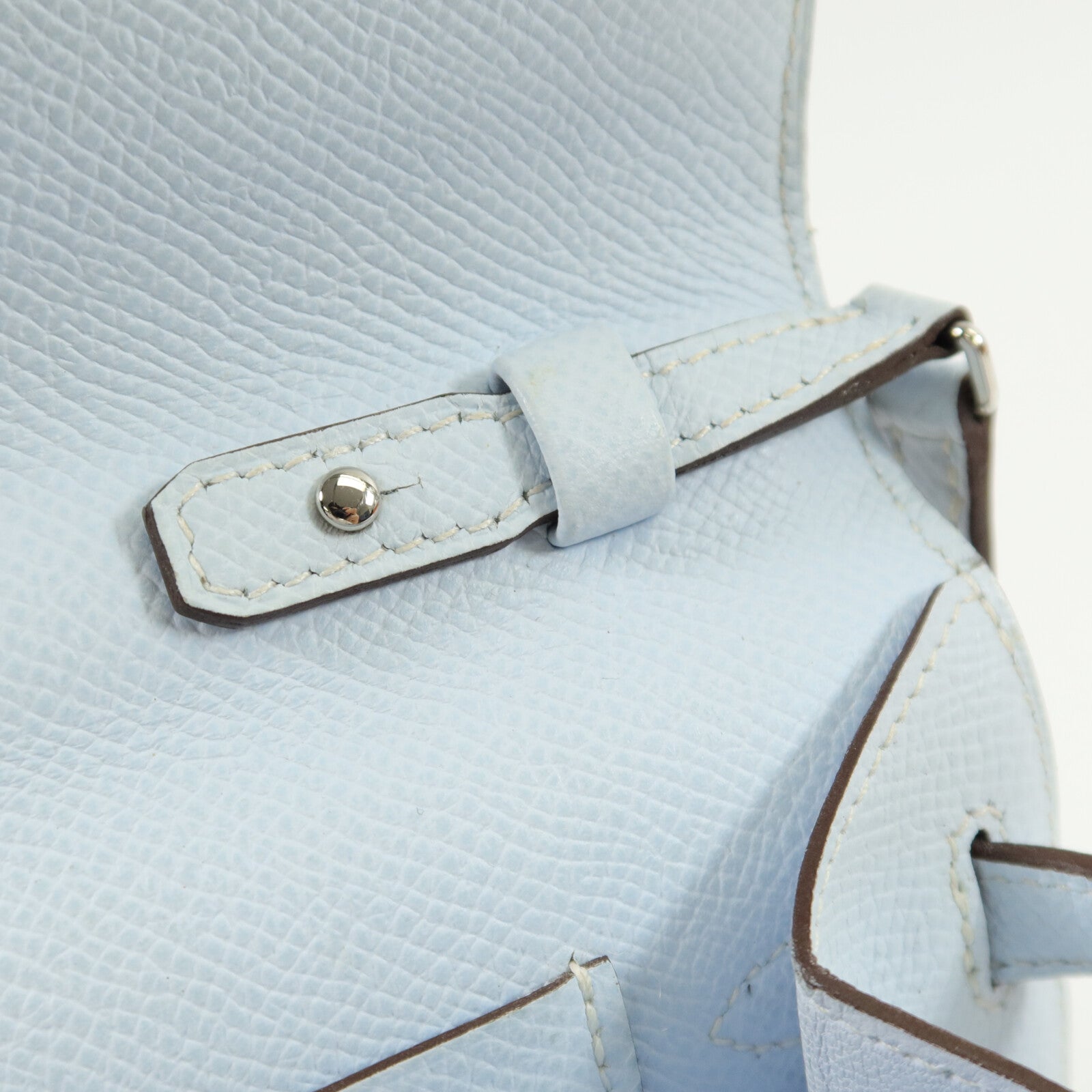 HERMES Epsom皮革Kelly To Go肩背袋Bleu Brume