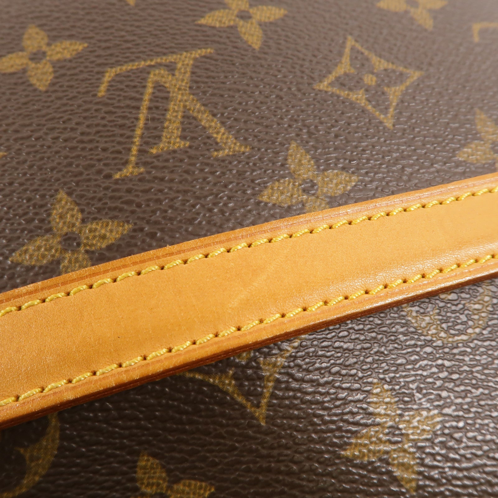 LOUIS VUITTON Monogram Reporter PM金扣肩背袋棕色