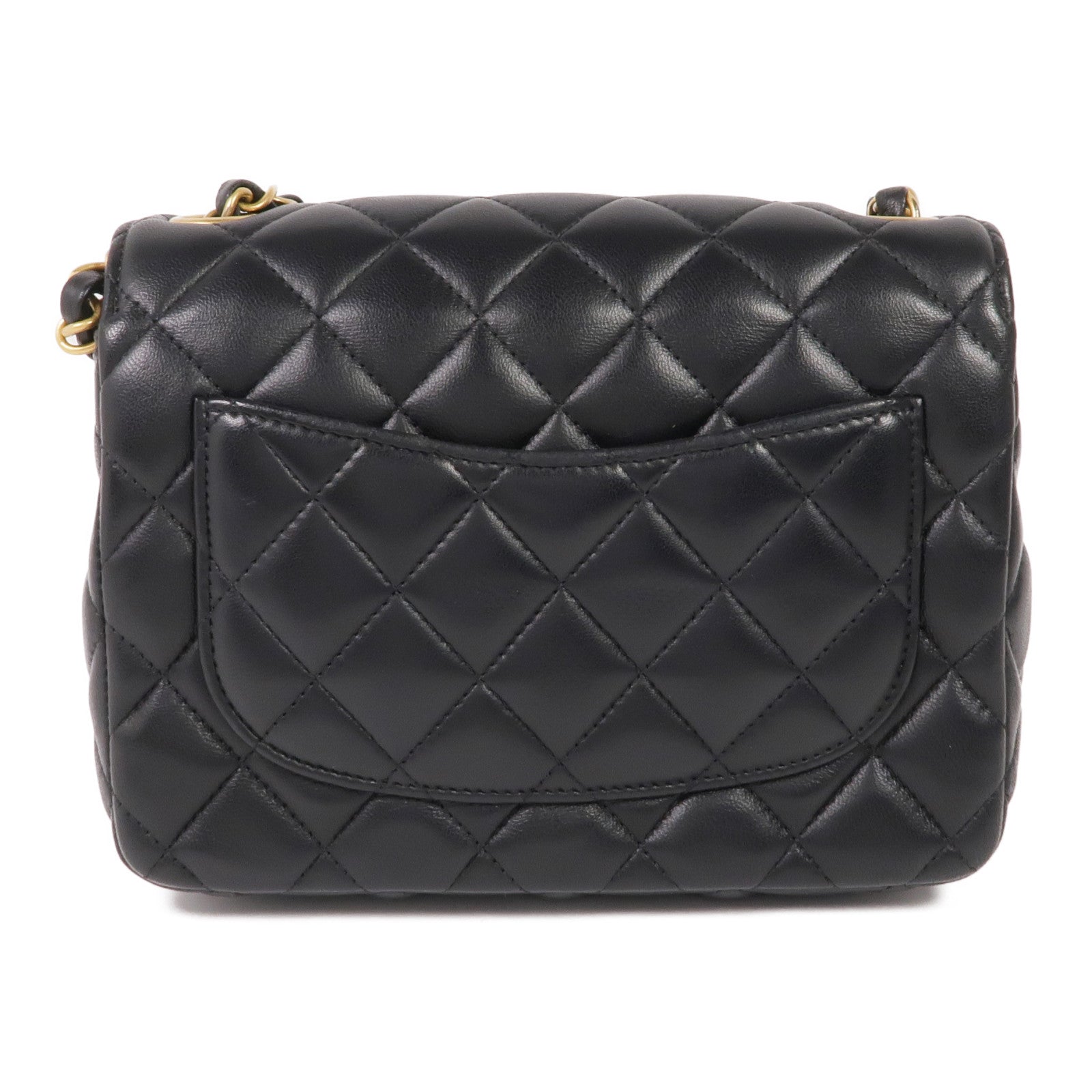 CHANEL 羊皮皮革Chain Shoulder Bag金扣鏈帶肩背袋