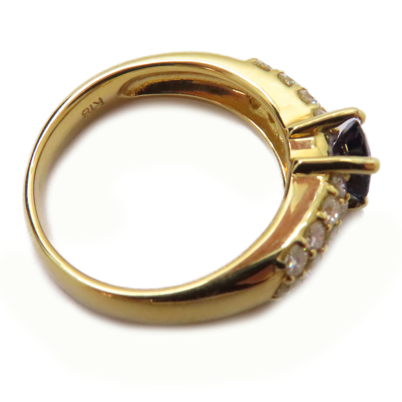 JEWELRY 18K黃金Sapphire/Diamond Ring 0.768ct藍寶石/0.82ct鑽石戒指US#6.25