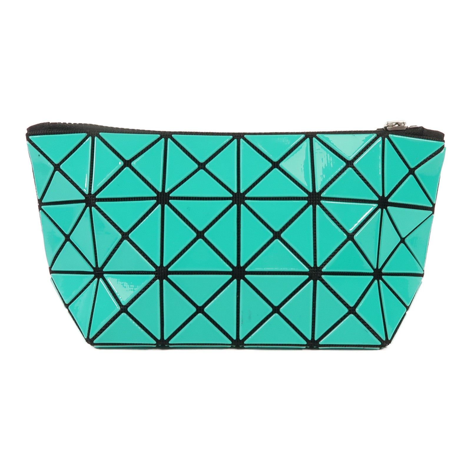 BAO BAO ISSEYMIYAKE PVC Clutch 4x6銀扣手拿包