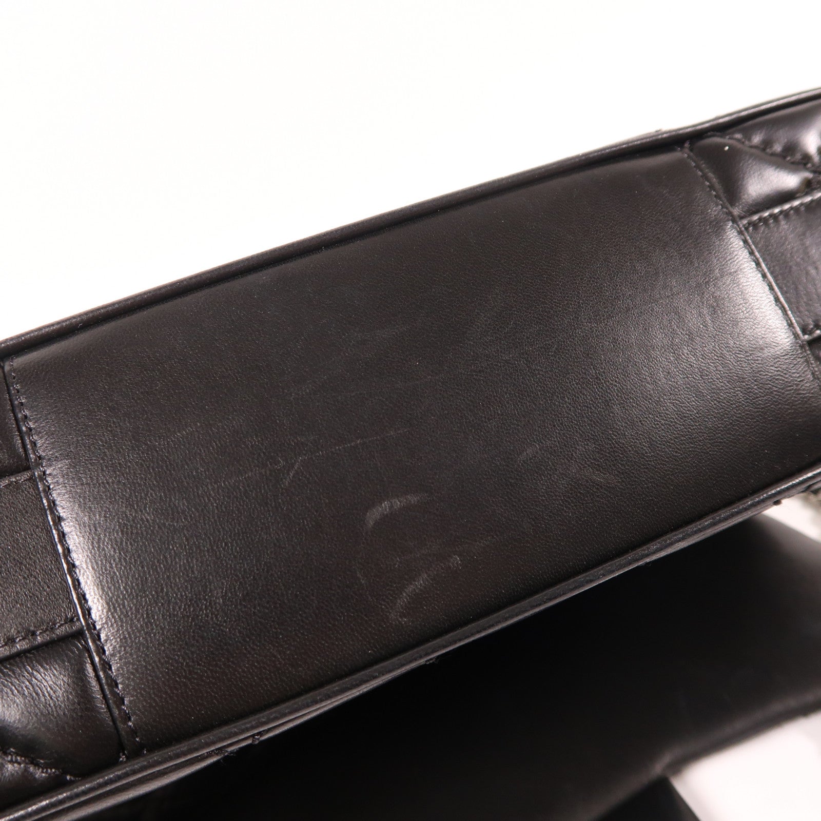 CHANEL CC SHW Shoulder Bag 2Way Handbag Lambskin Leather Black