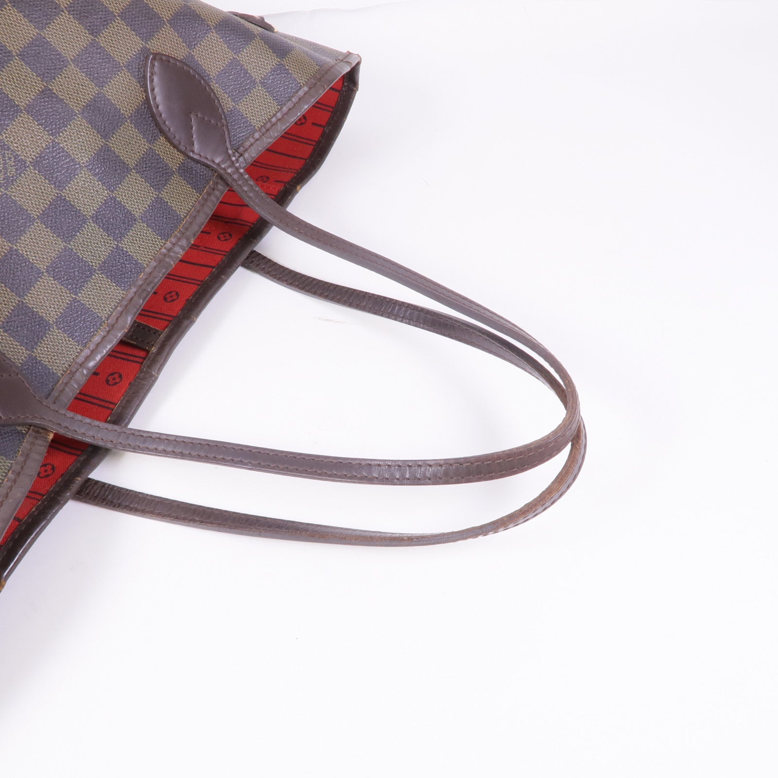 LOUIS VUITTON Damier Neverfull MM金扣肩背袋/手挽袋