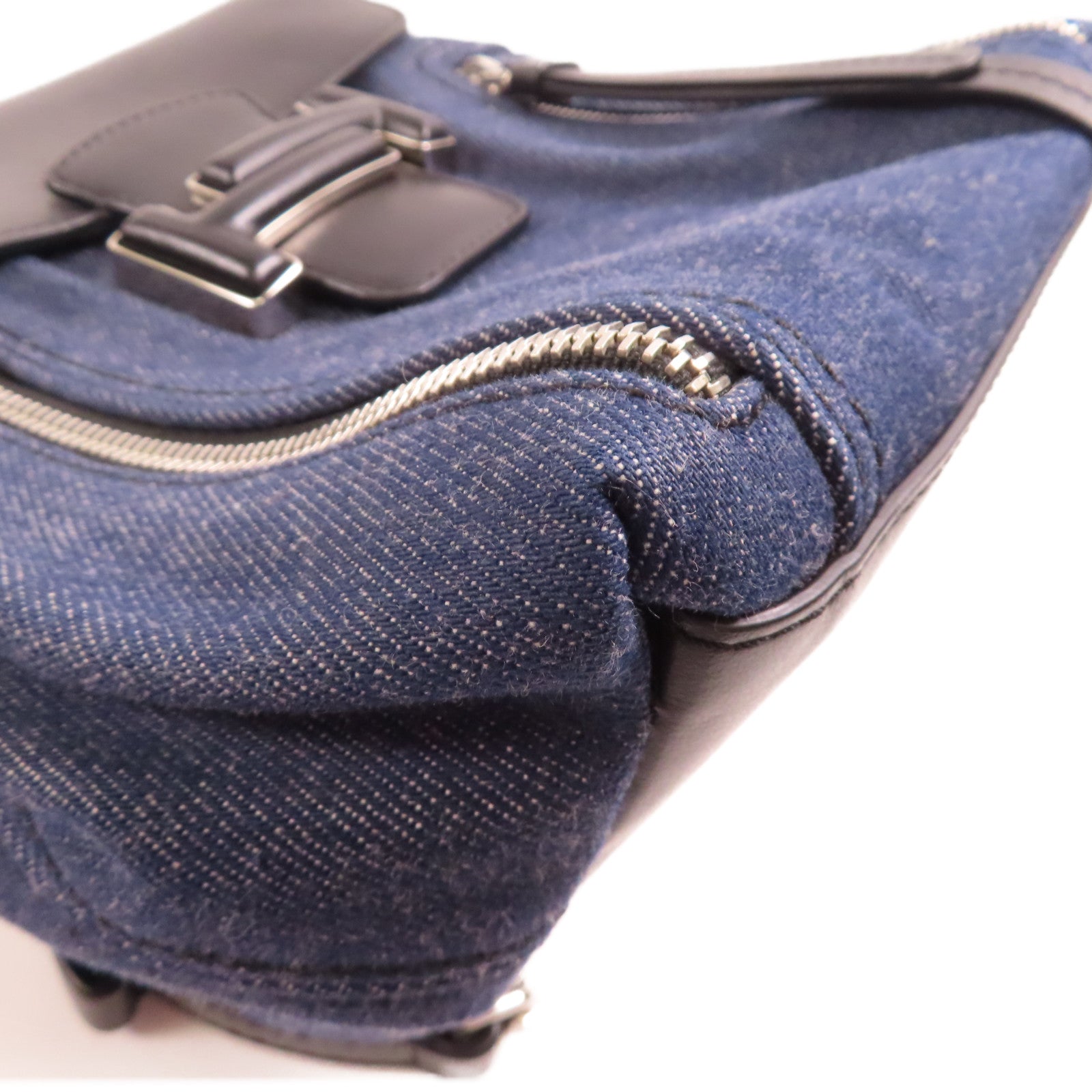 TOD'S 【激減優惠】牛仔布Backpack銀扣背包