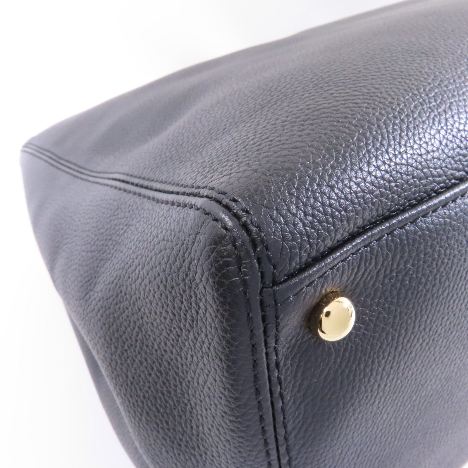 CHANEL 牛皮皮革2way Shoulder Bag金扣手挽肩背兩用袋黑色