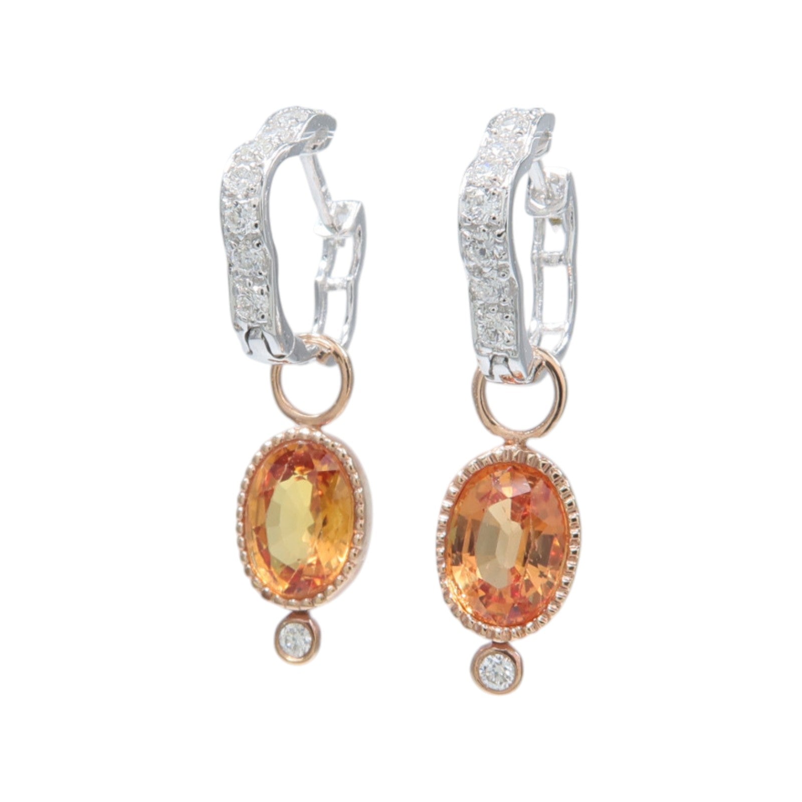 JEWELRY 18K玫瑰金/白金Color Stone Earrings彩色寶石戒指
