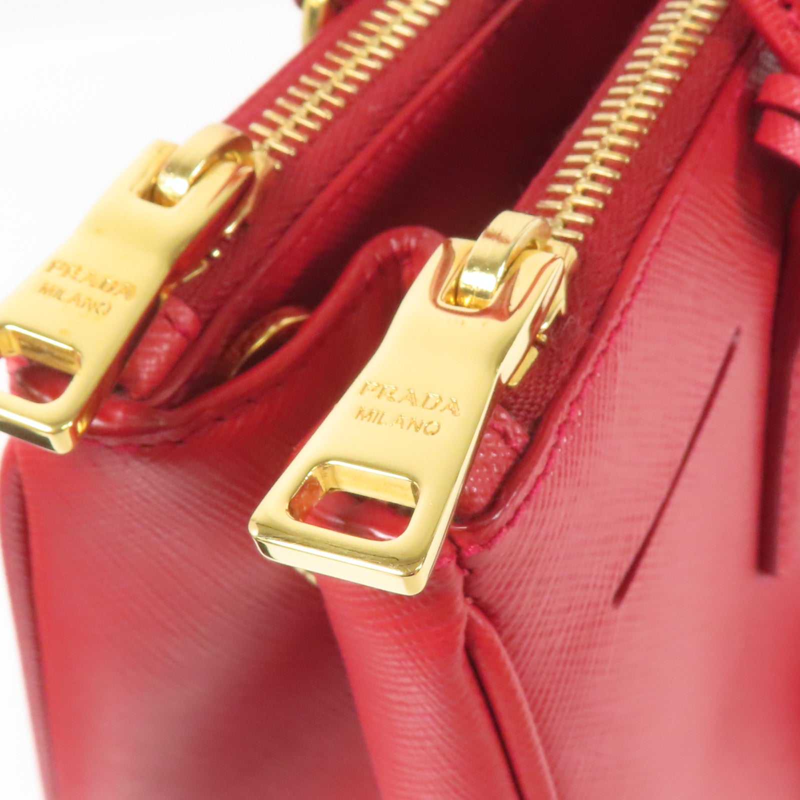 PRADA 牛皮皮革Shoulder Bag金扣手挽肩背兩用袋