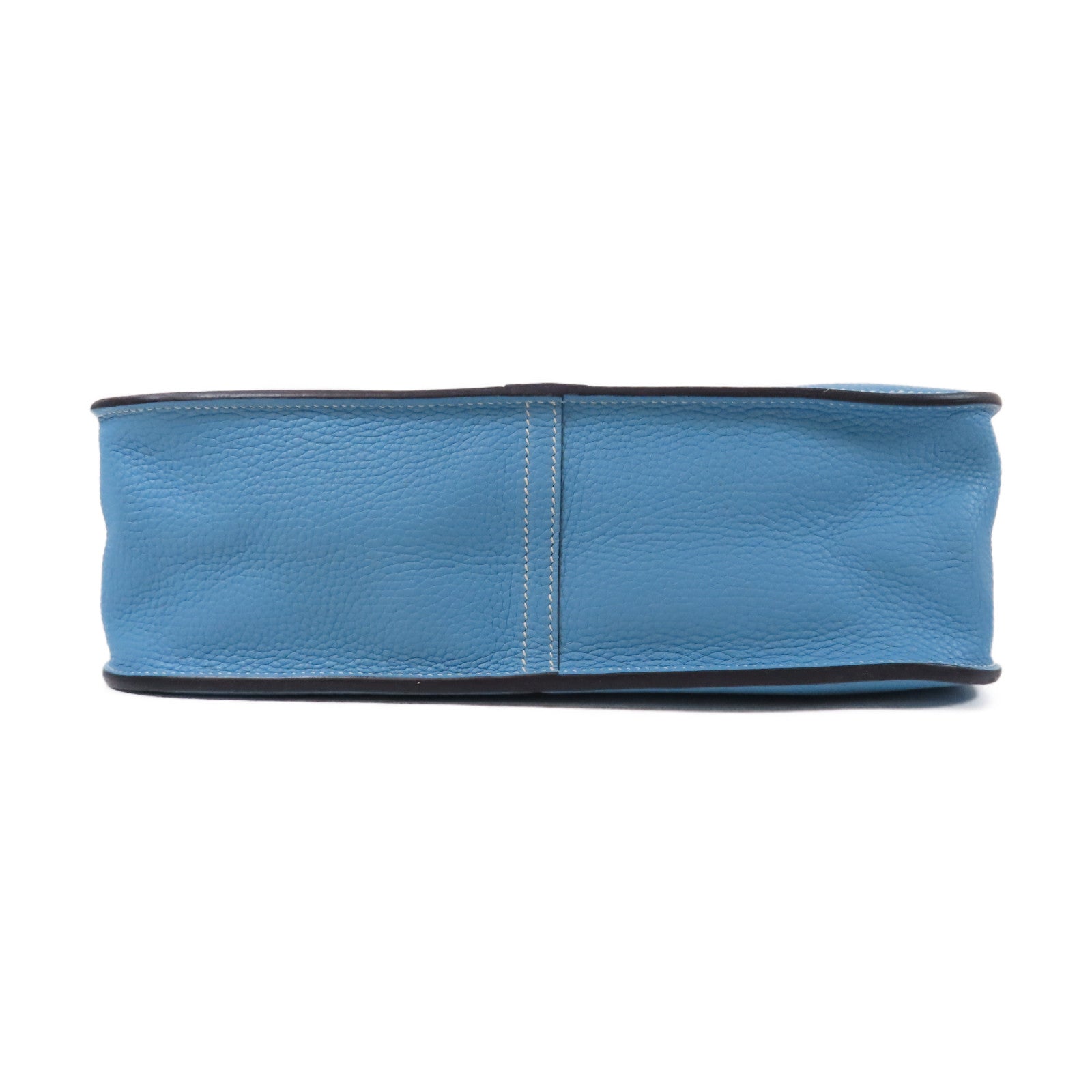 HERMES 牛皮皮革Halzan 31 2 Way Shoulder金扣手挽肩背兩用袋藍色