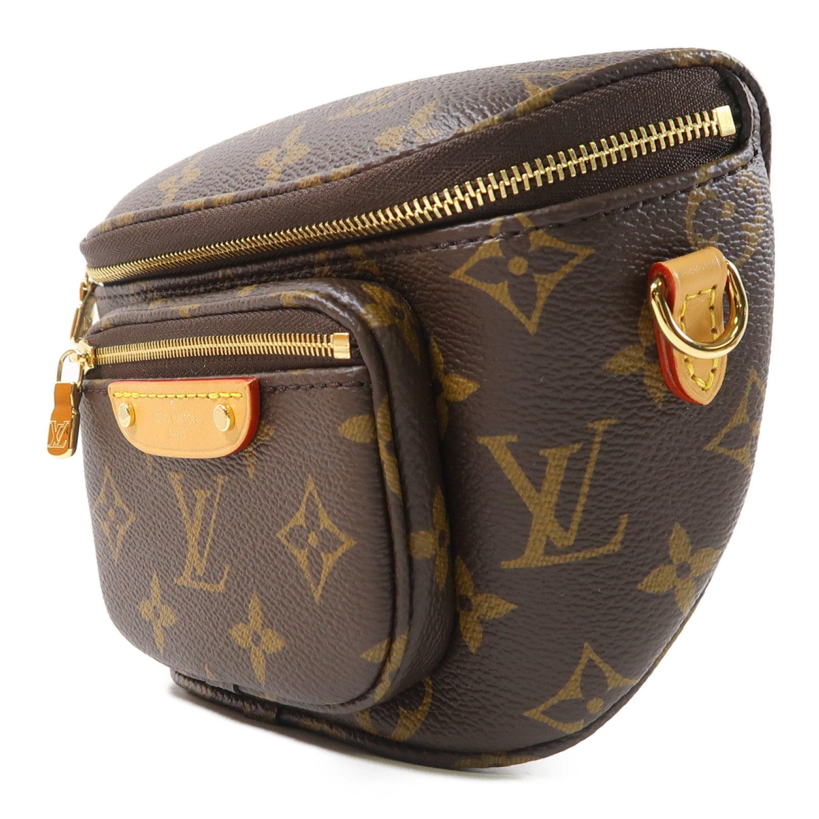 LOUIS VUITTON Monogram Mini Bumbag金扣肩背袋啡色