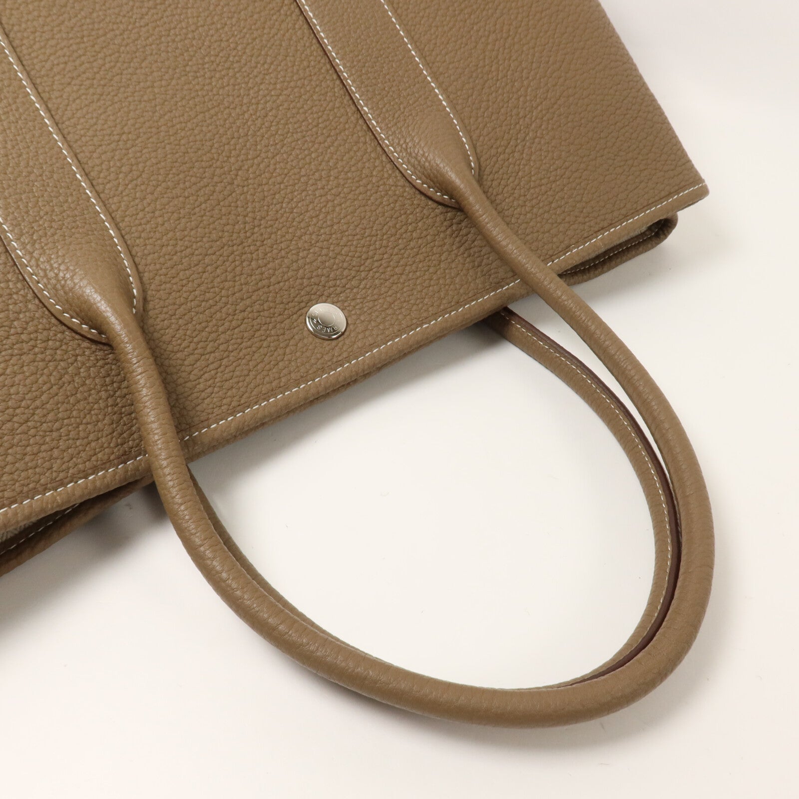 HERMES Negonda皮革Garden Party PM手挽袋Etoupe