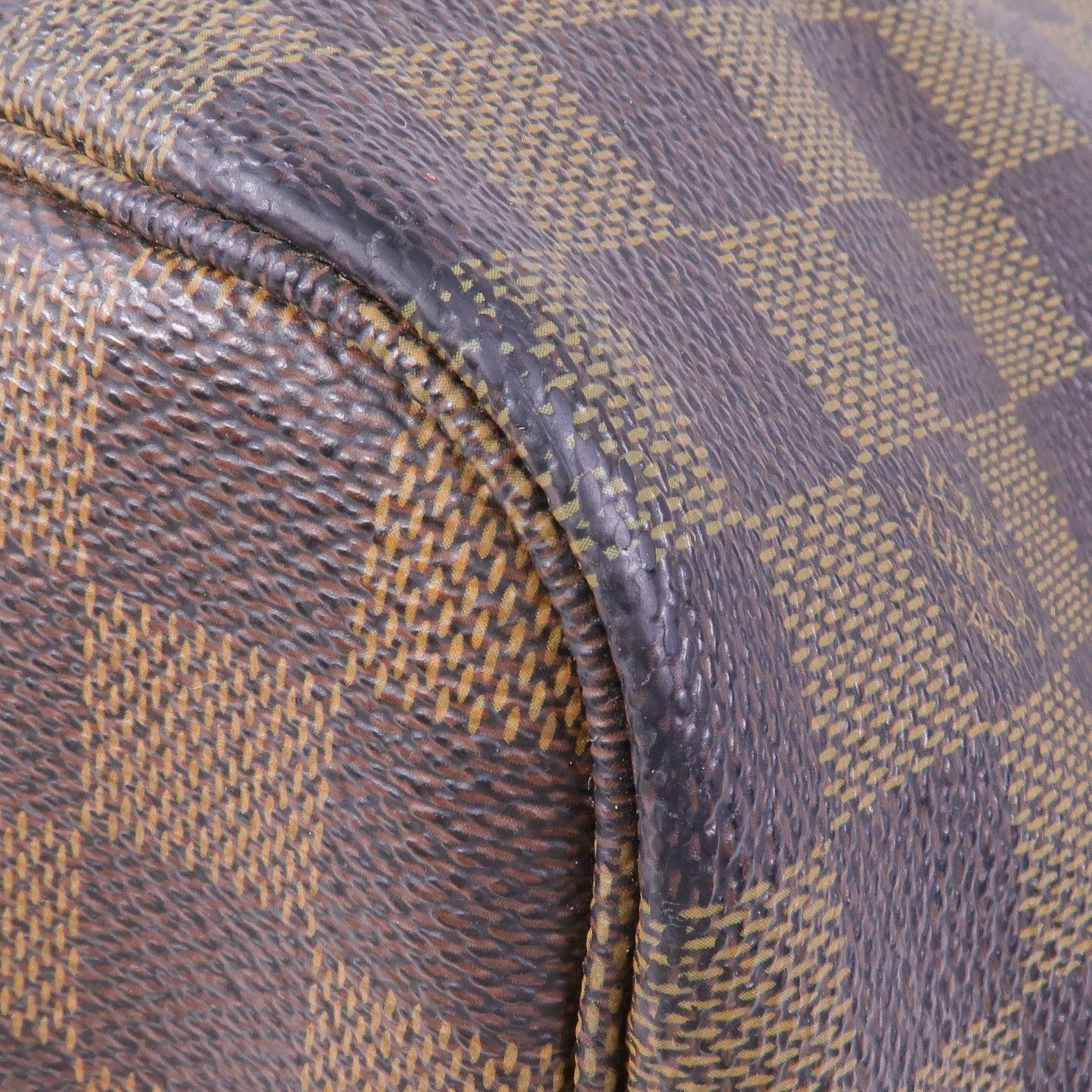 LOUIS VUITTON Damier Neverfull MM金扣肩背袋/手挽袋