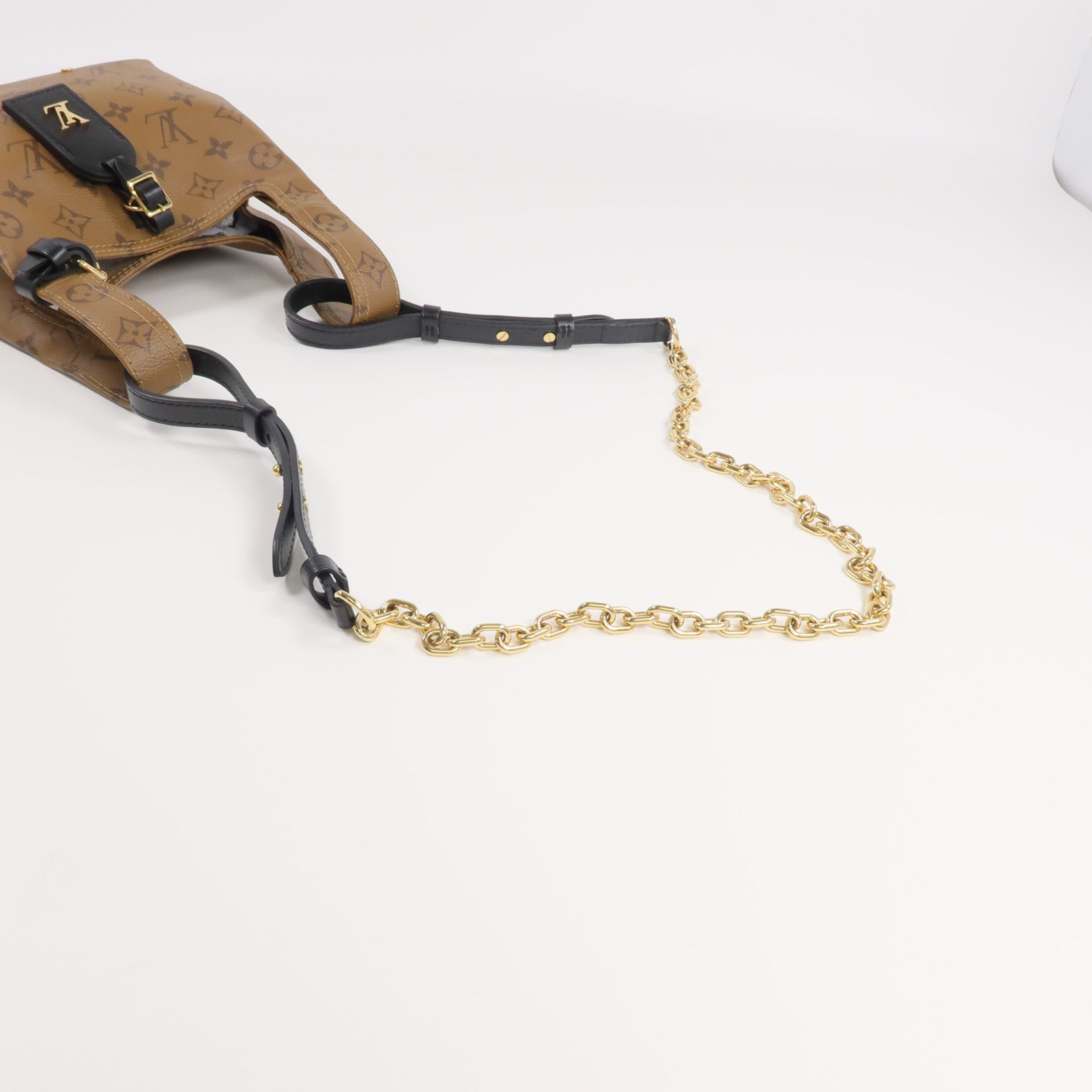 LOUIS VUITTON Monogram Reverse Atlantis BB金扣手挽肩背兩用袋