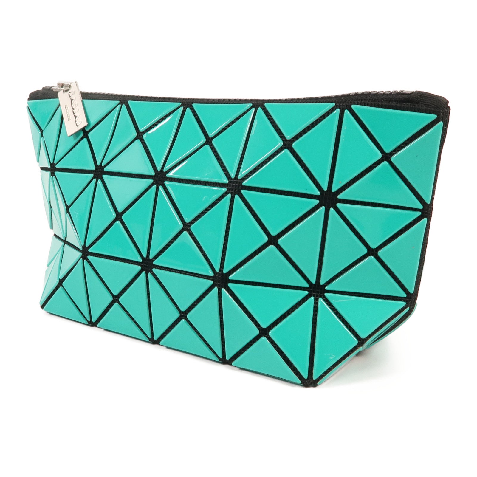 BAO BAO ISSEYMIYAKE PVC Clutch 4x6銀扣手拿包