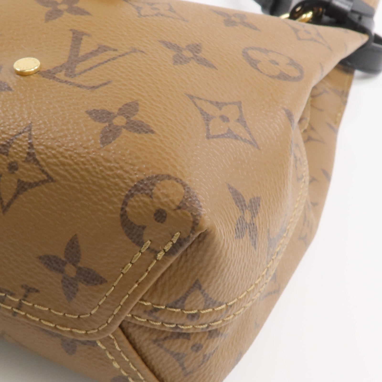 LOUIS VUITTON Monogram Reverse Atlantis BB金扣手挽肩背兩用袋