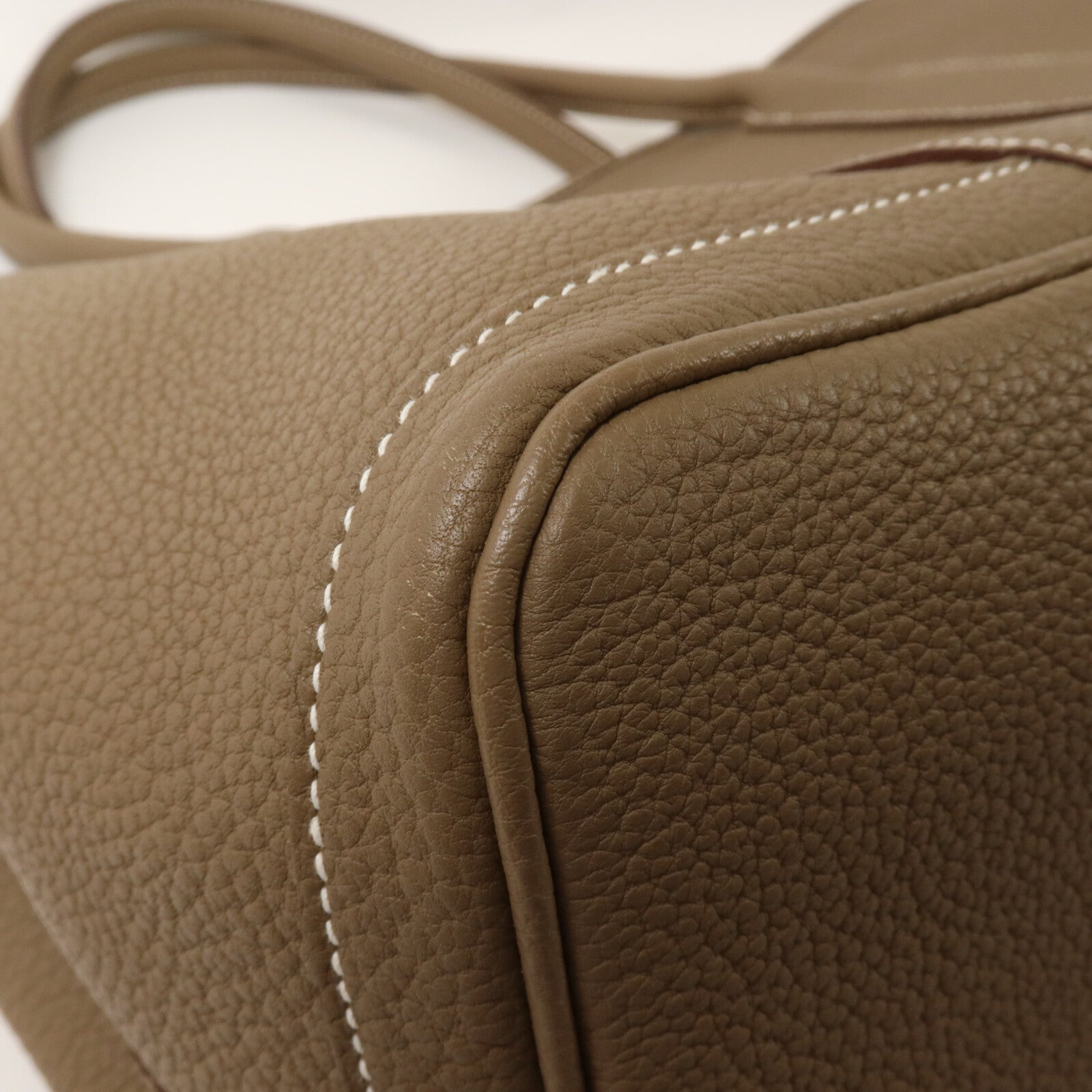 HERMES Negonda皮革Garden Party PM手挽袋Etoupe