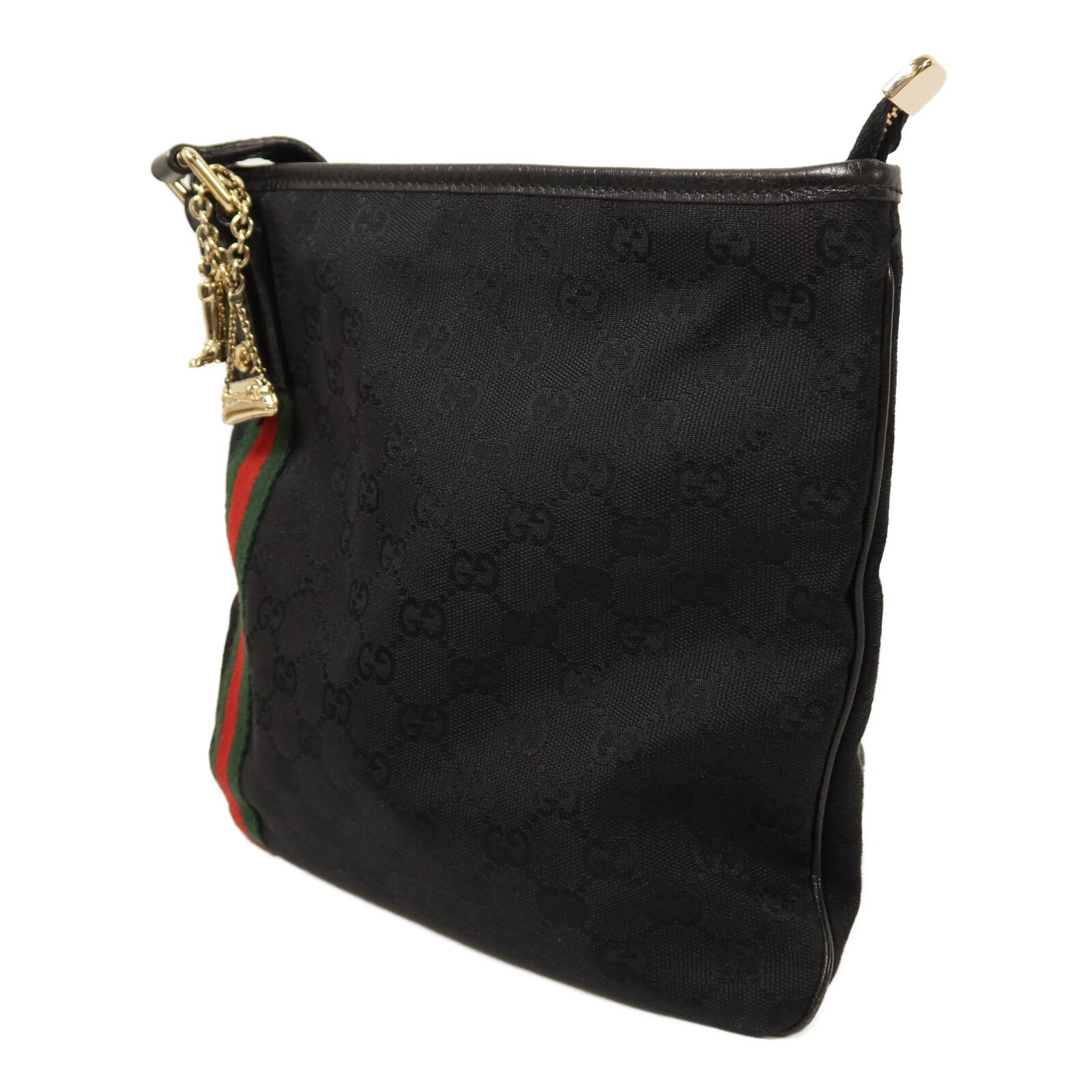 GUCCI 帆布Shoulder Bag金扣肩背袋