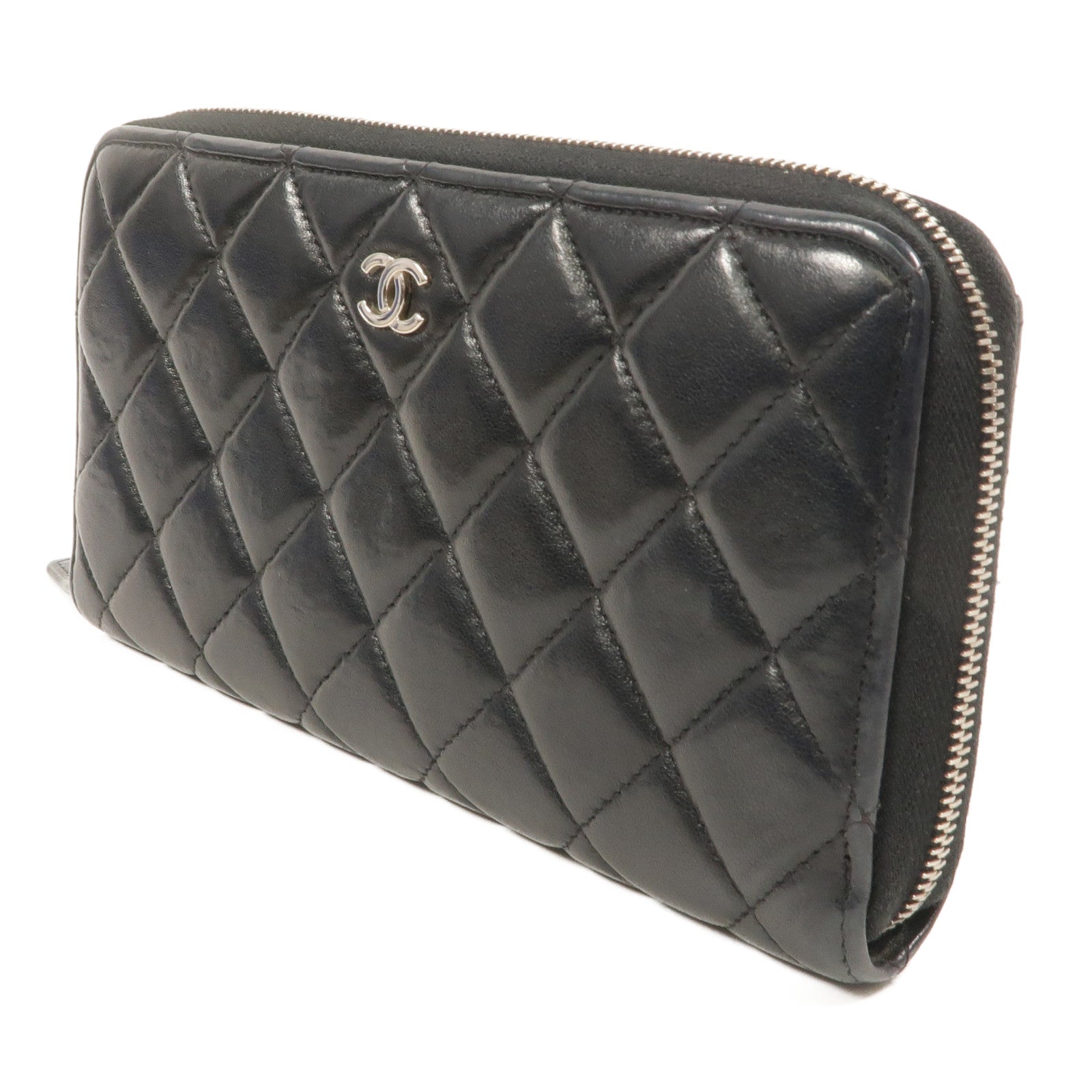 CHANEL 羊皮皮革Zipper Long Wallet長錢包