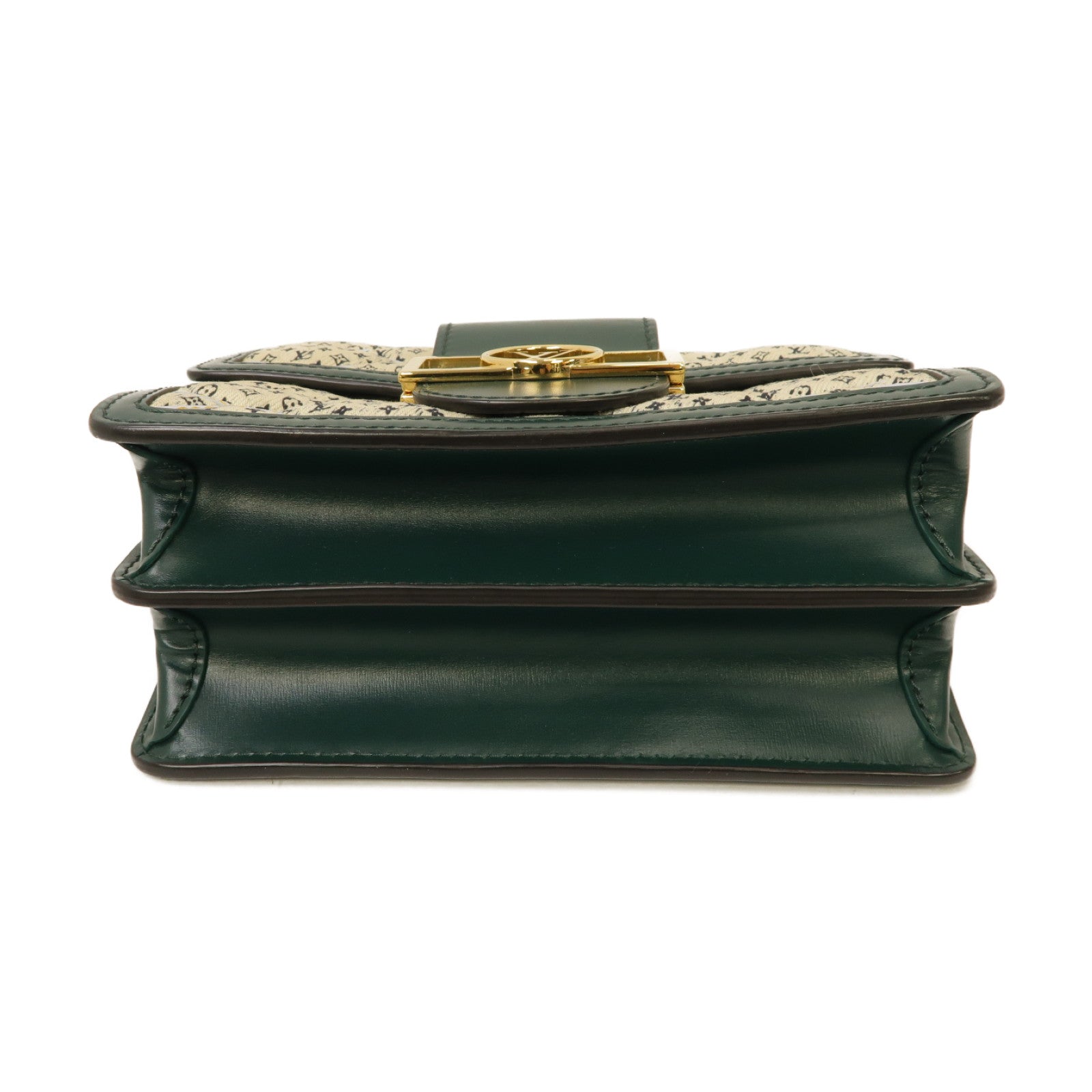 LOUIS VUITTON 【激減優惠】帆布Mini Dauphine金扣肩背袋綠色/白色