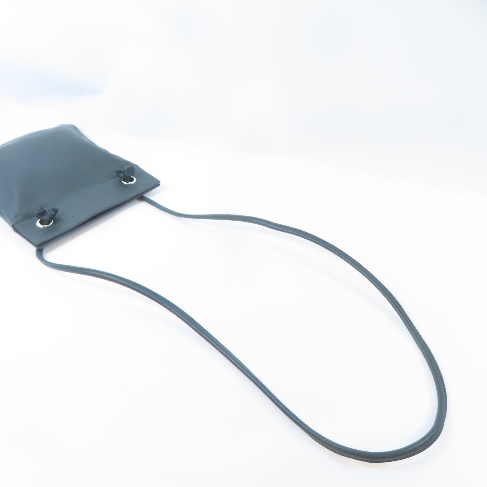 HERMES Swift皮革Sac Aline Mini Bag銀扣肩背袋Vert Cypres/綠色