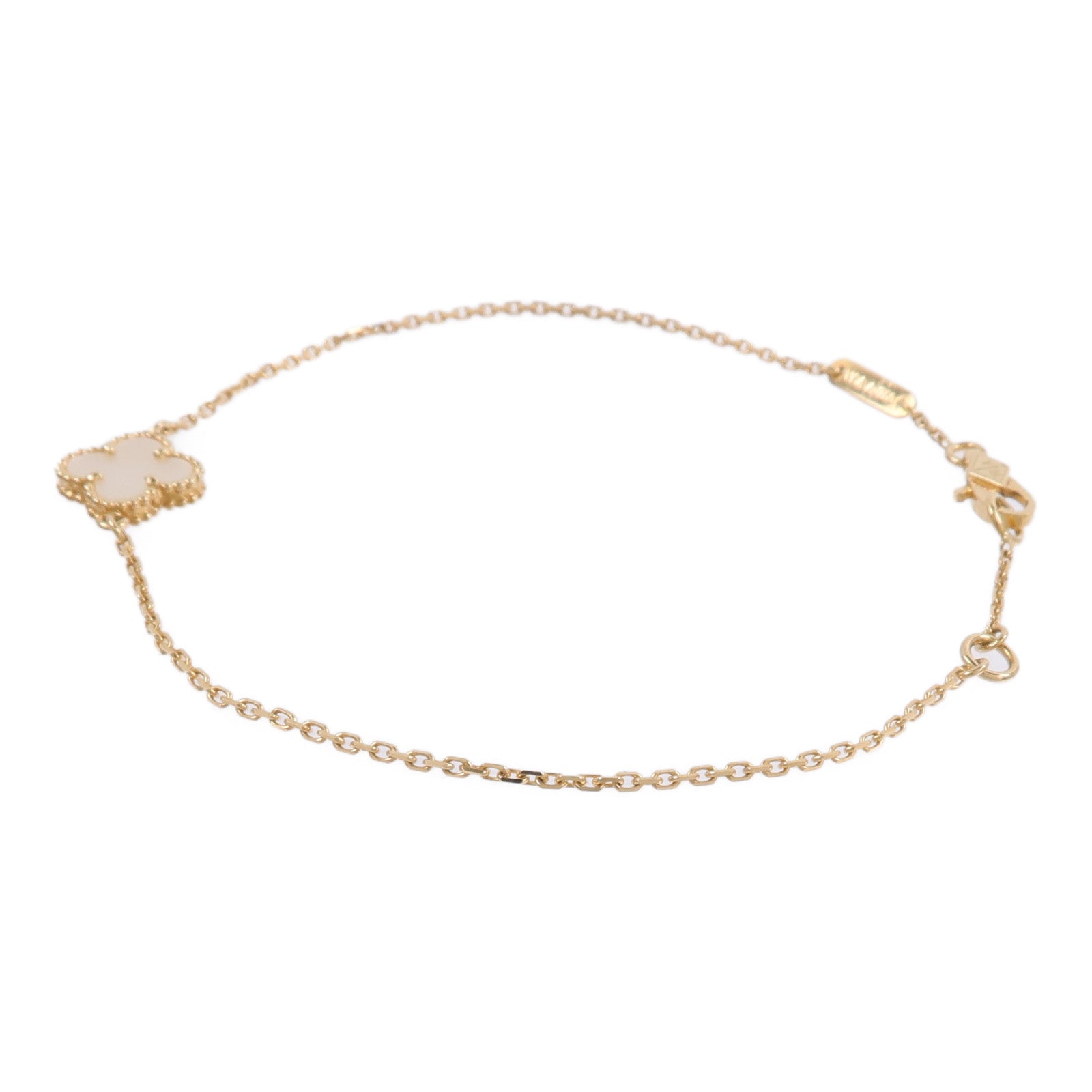 Van Cleef & Arpels 18K黃金/珍珠母貝Sweet Alhambra手鏈