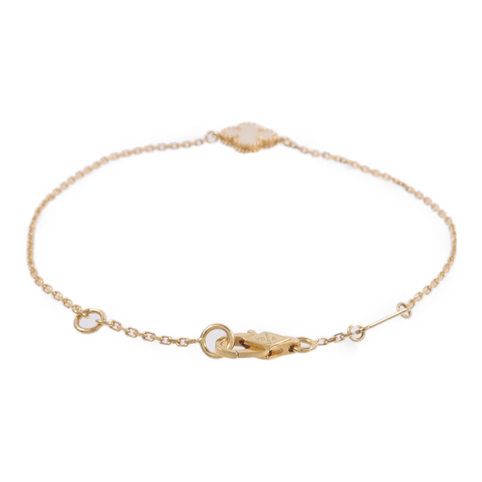 Van Cleef & Arpels 18K黃金/珍珠母貝Sweet Alhambra手鏈
