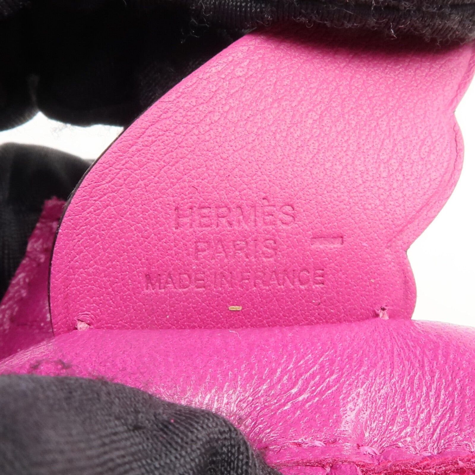 HERMES Milo/Lizard皮革Rodeo Pegase PM掛飾Rose Pourpre