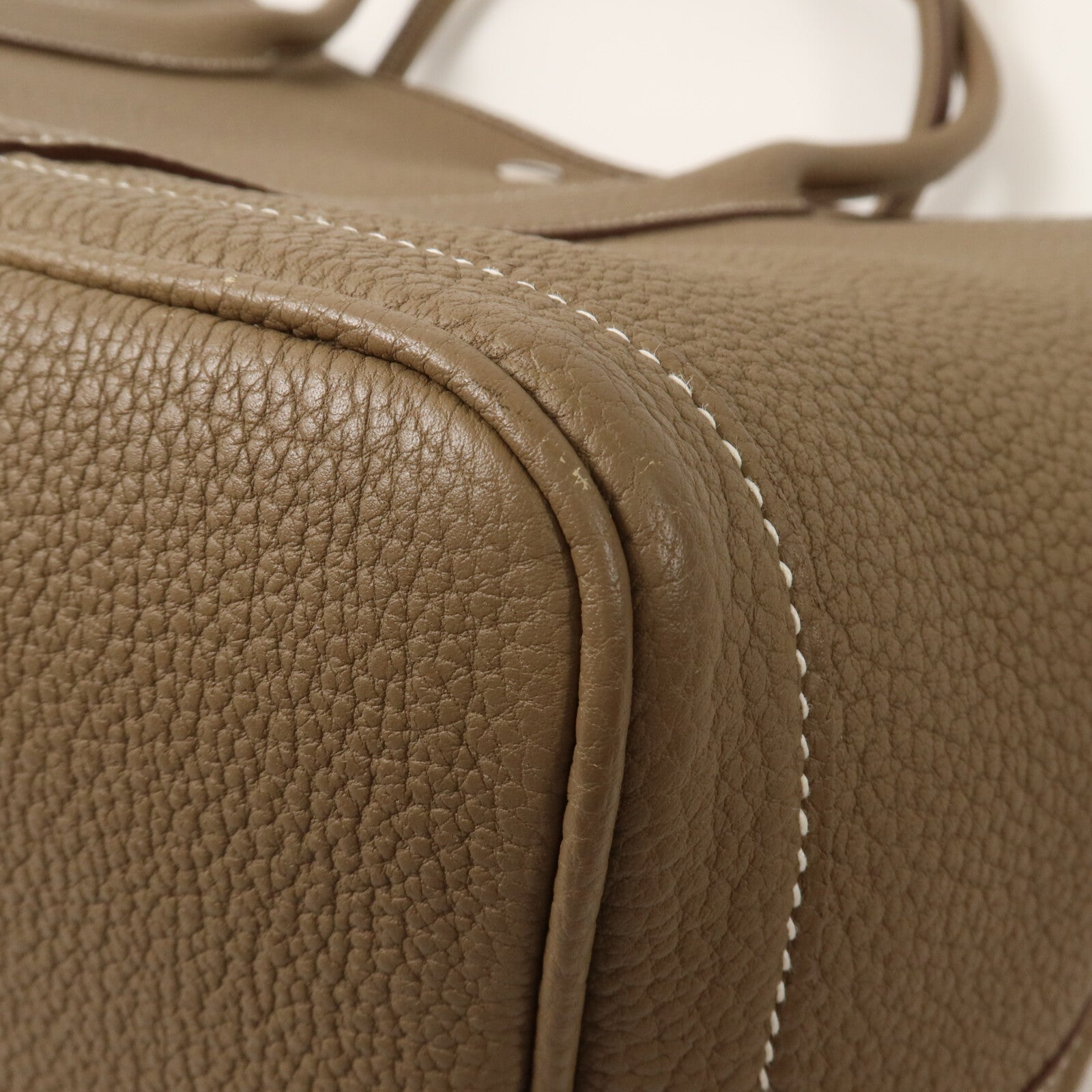 HERMES Negonda皮革Garden Party PM手挽袋Etoupe