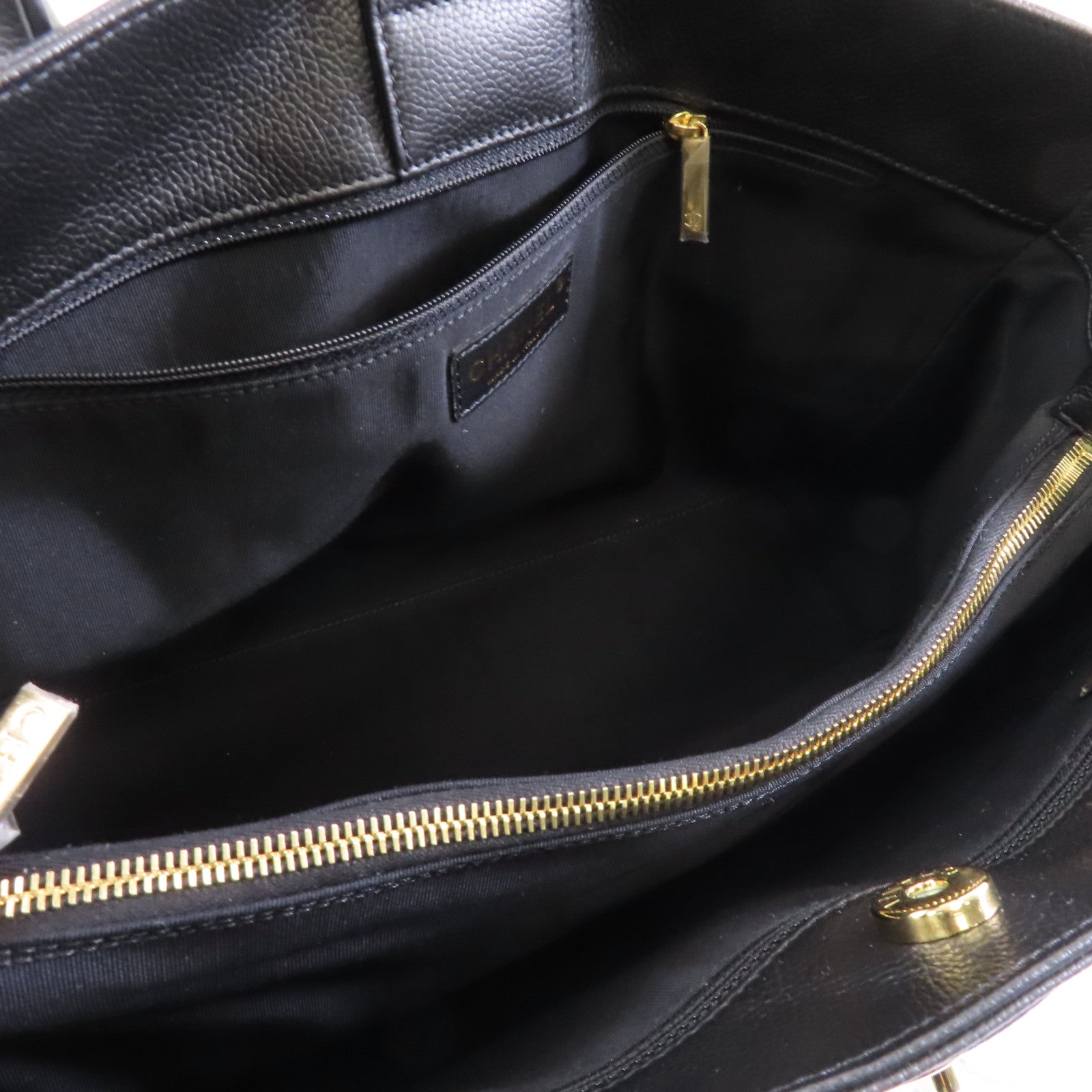 CHANEL 牛皮皮革2way Shoulder Bag金扣手挽肩背兩用袋黑色