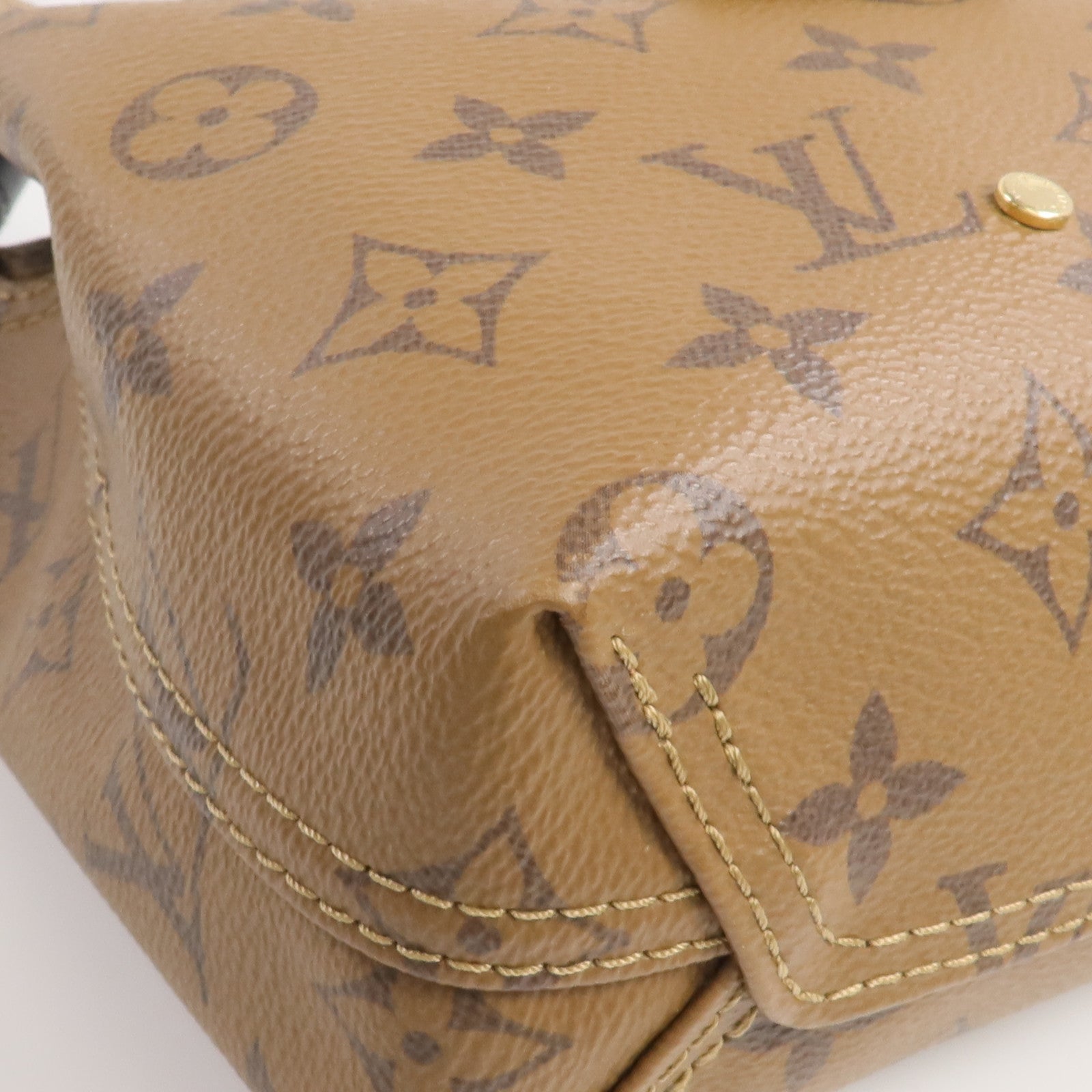 LOUIS VUITTON Monogram Reverse Atlantis BB金扣手挽肩背兩用袋