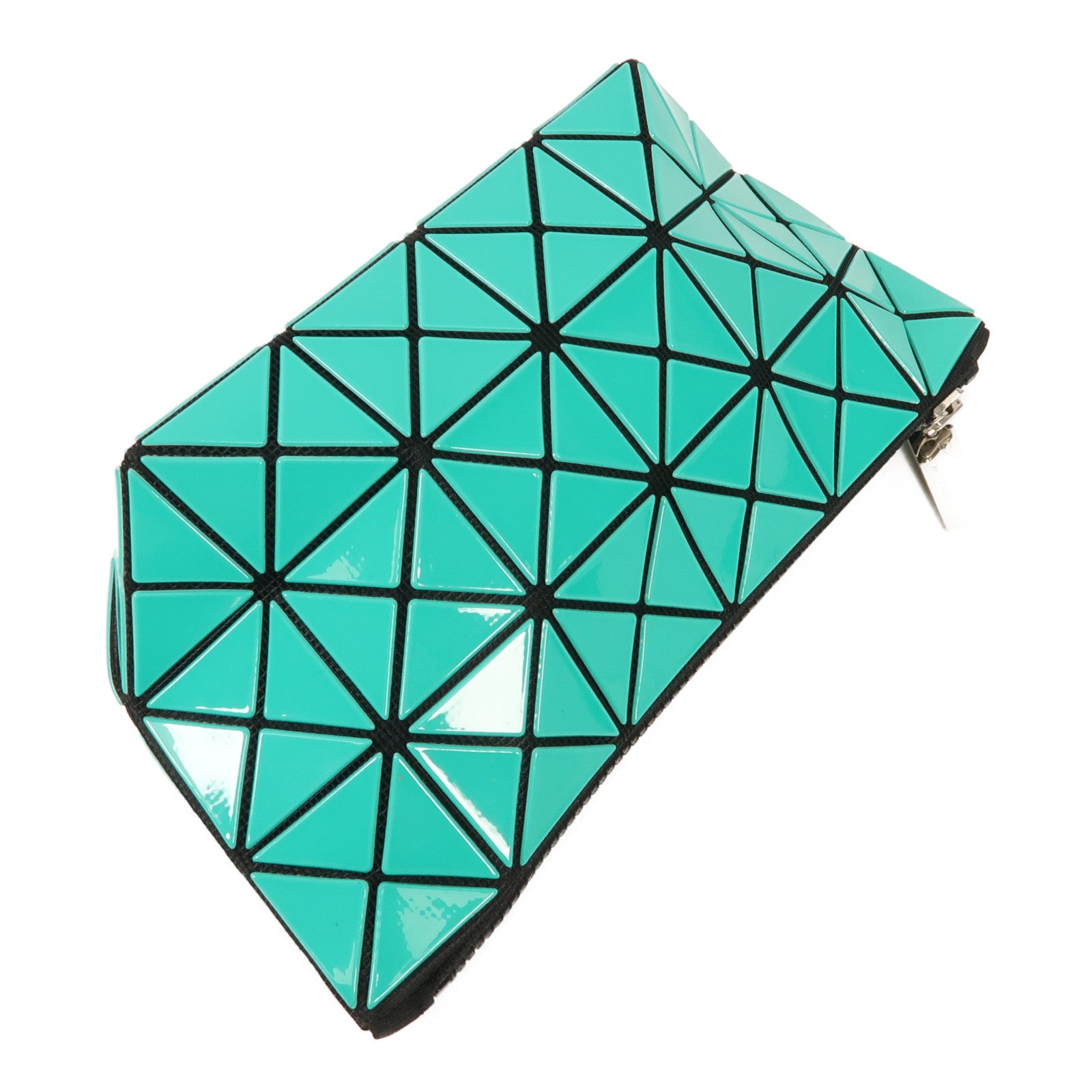 BAO BAO ISSEYMIYAKE PVC Clutch 4x6銀扣手拿包