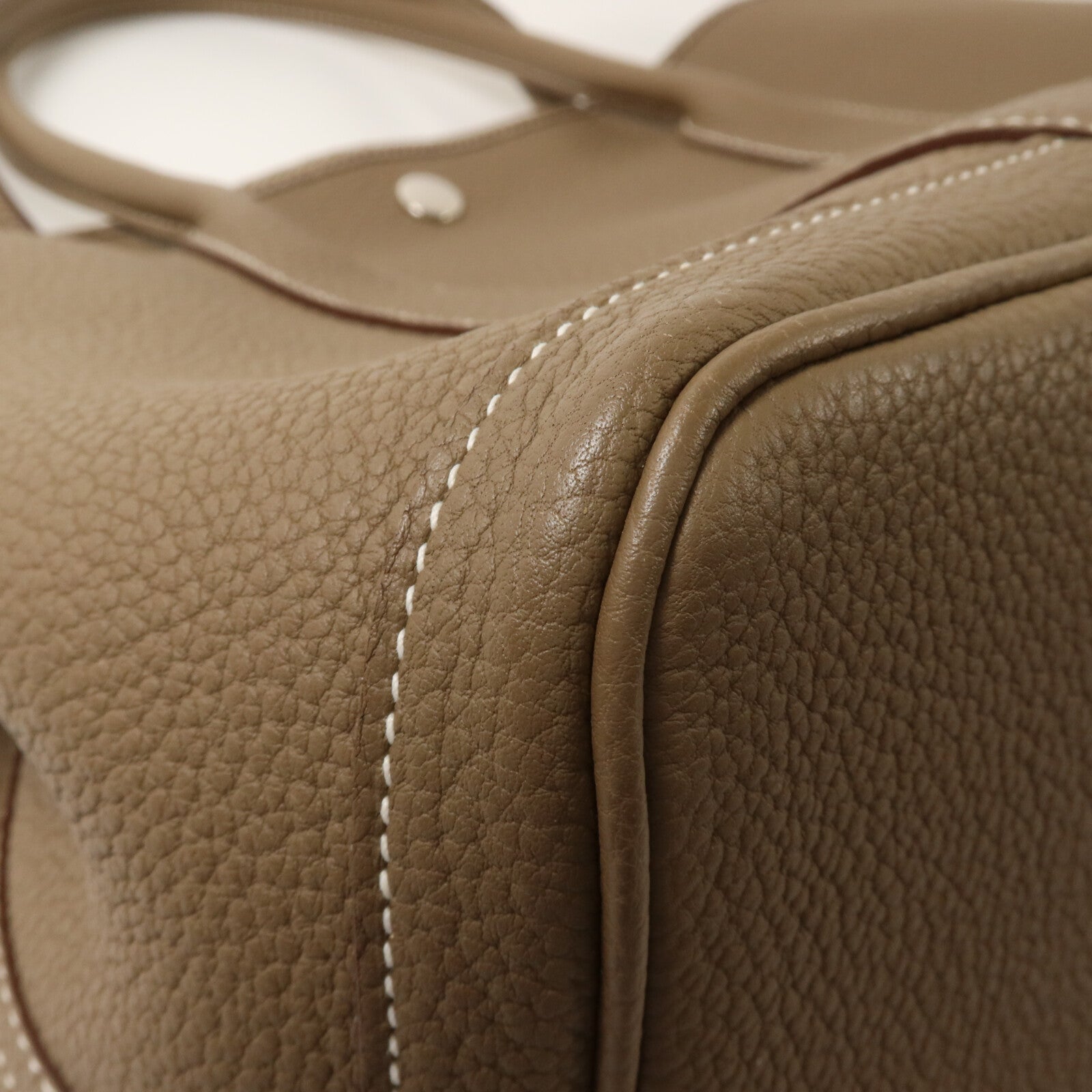 HERMES Negonda皮革Garden Party PM手挽袋Etoupe