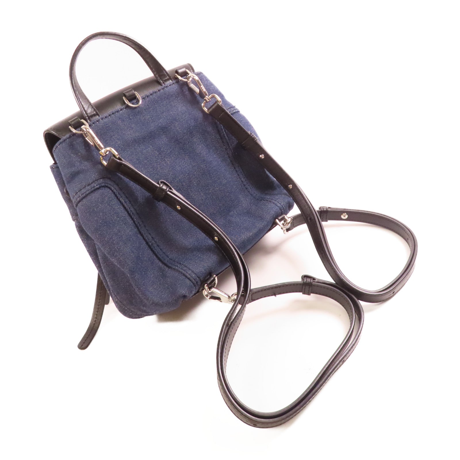 TOD'S 【激減優惠】牛仔布Backpack銀扣背包