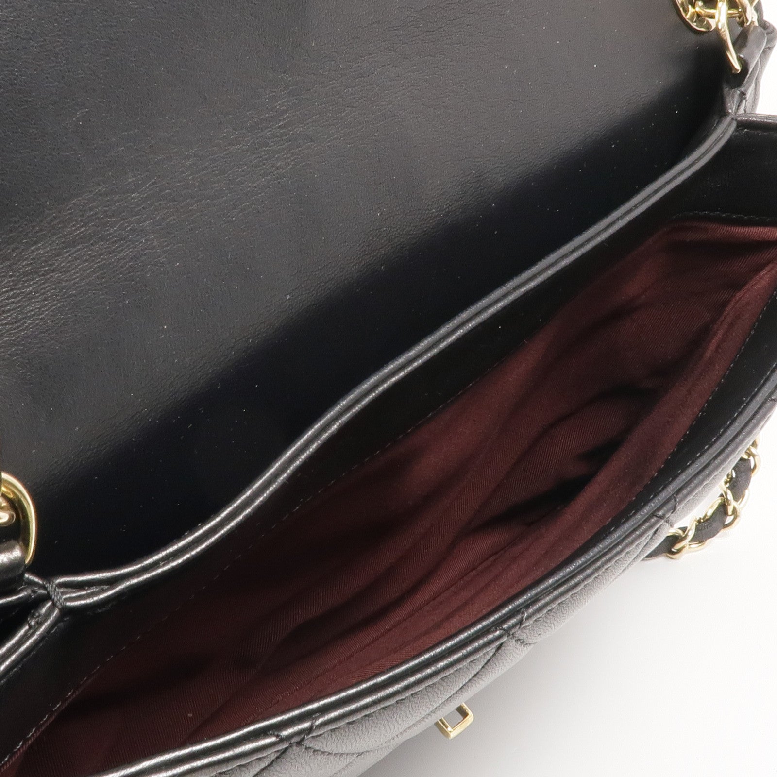 CHANEL 羊皮皮革Chain Shoulder金扣鏈帶肩背袋