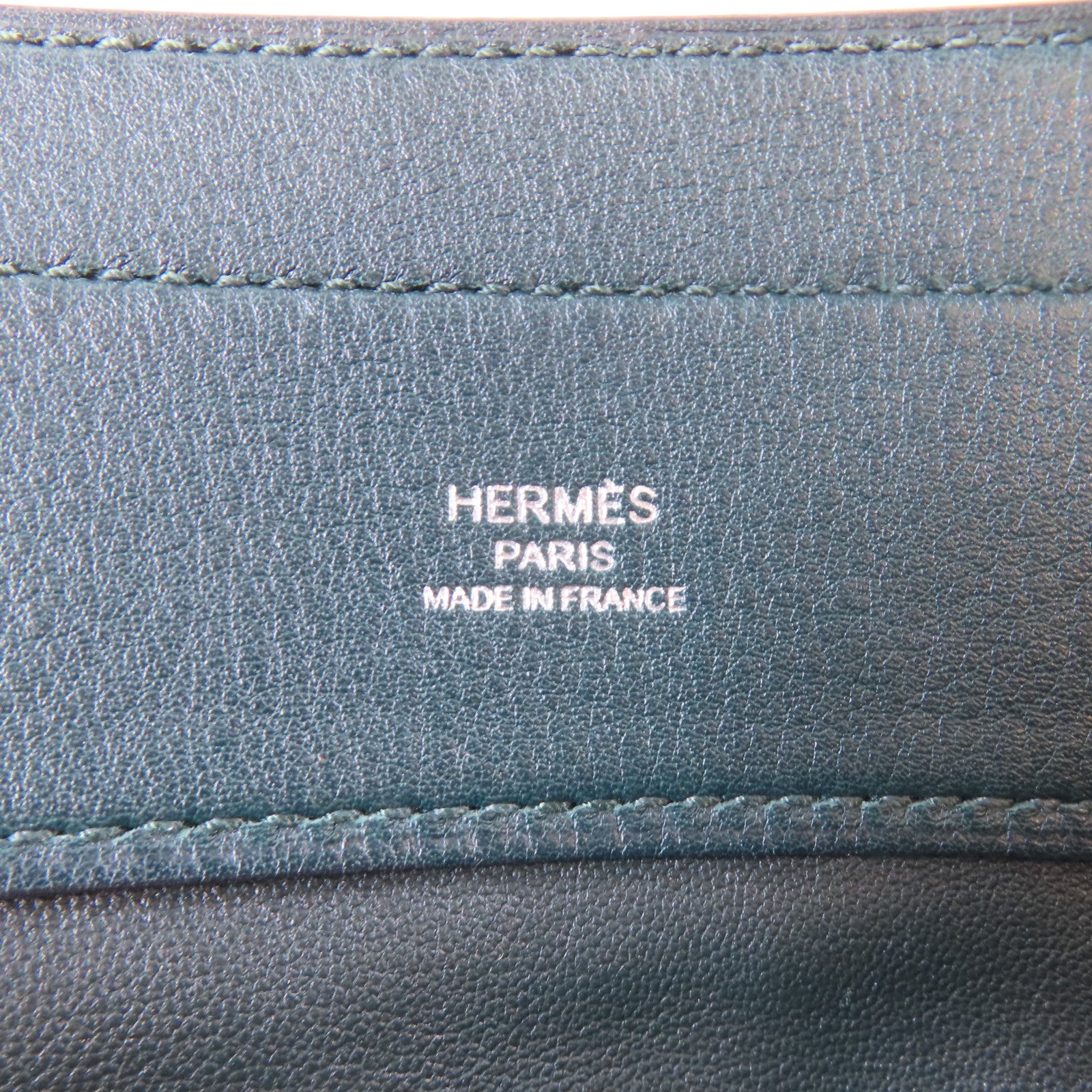 HERMES Swift皮革Sac Aline Mini Bag銀扣肩背袋Vert Cypres/綠色
