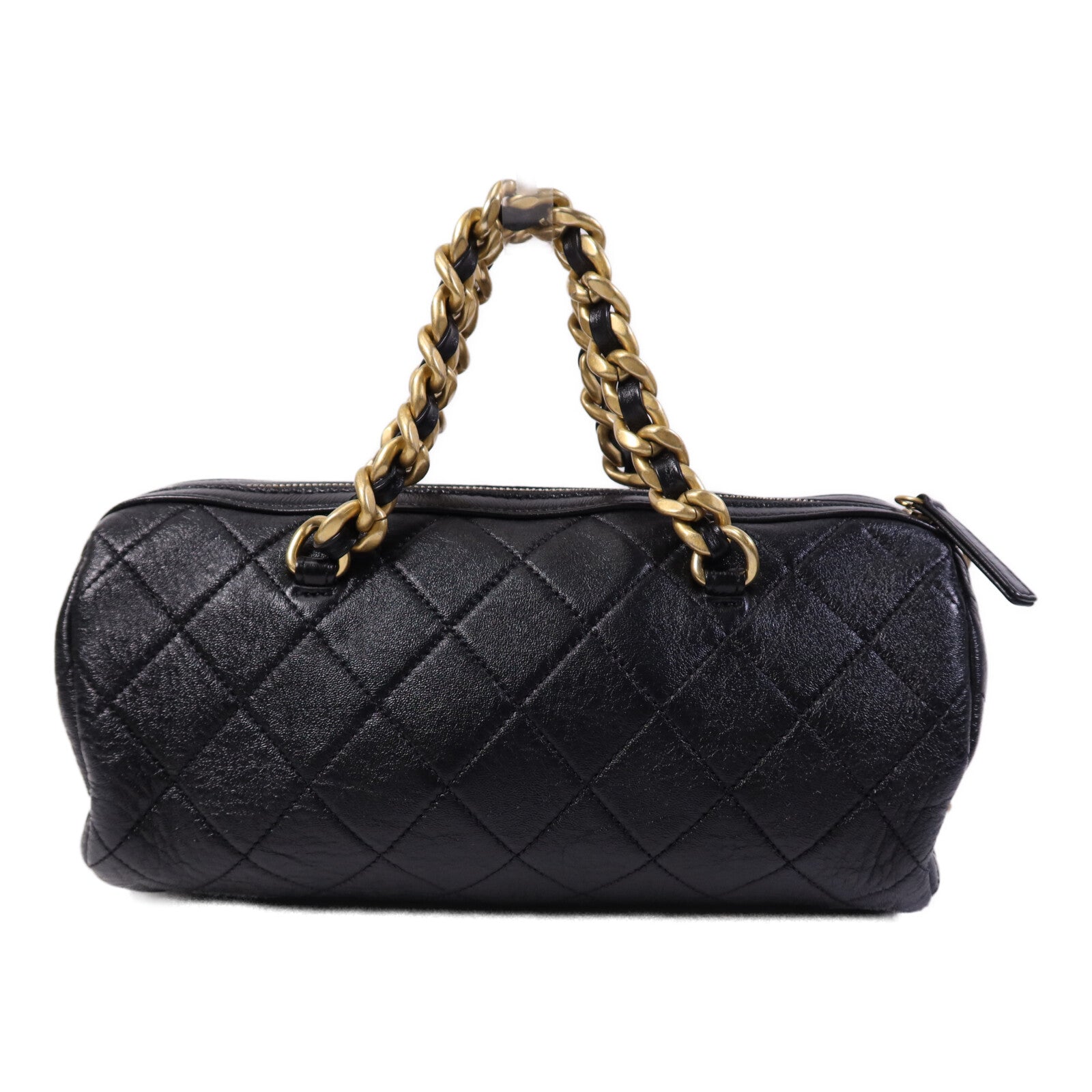 CHANEL 牛皮皮革2 Way Shoulder Bag金扣鏈帶手挽肩背兩用袋