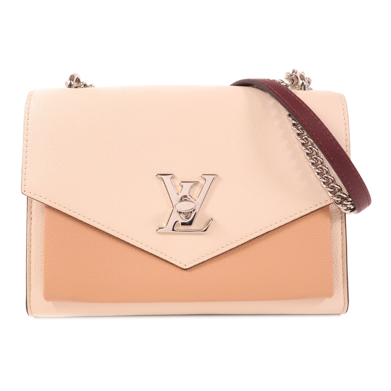 LOUIS VUITTON 牛皮皮革My Lockme銀扣肩背袋