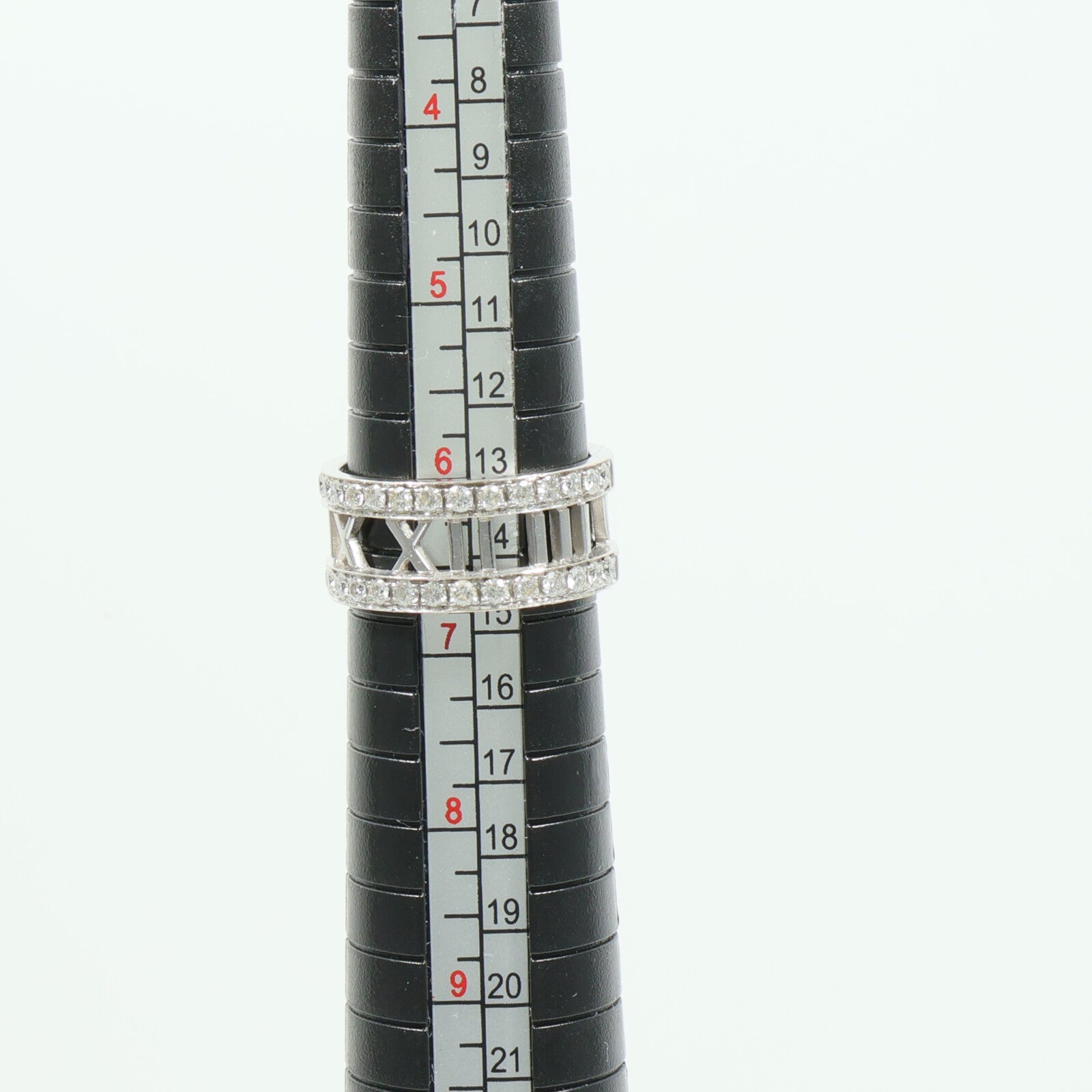 TIFFANY＆CO 18K白金Atlas Diamond Ring鑽石戒指
