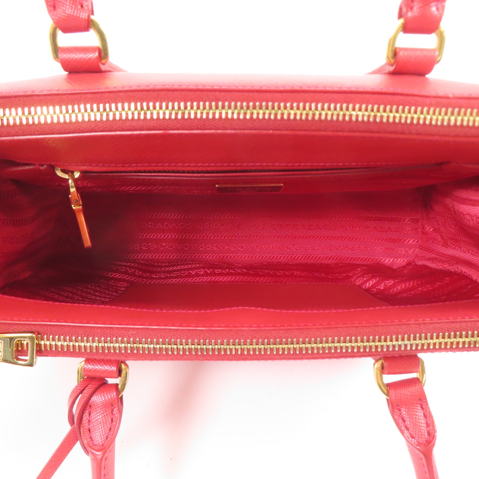 PRADA 牛皮皮革Shoulder Bag金扣手挽肩背兩用袋