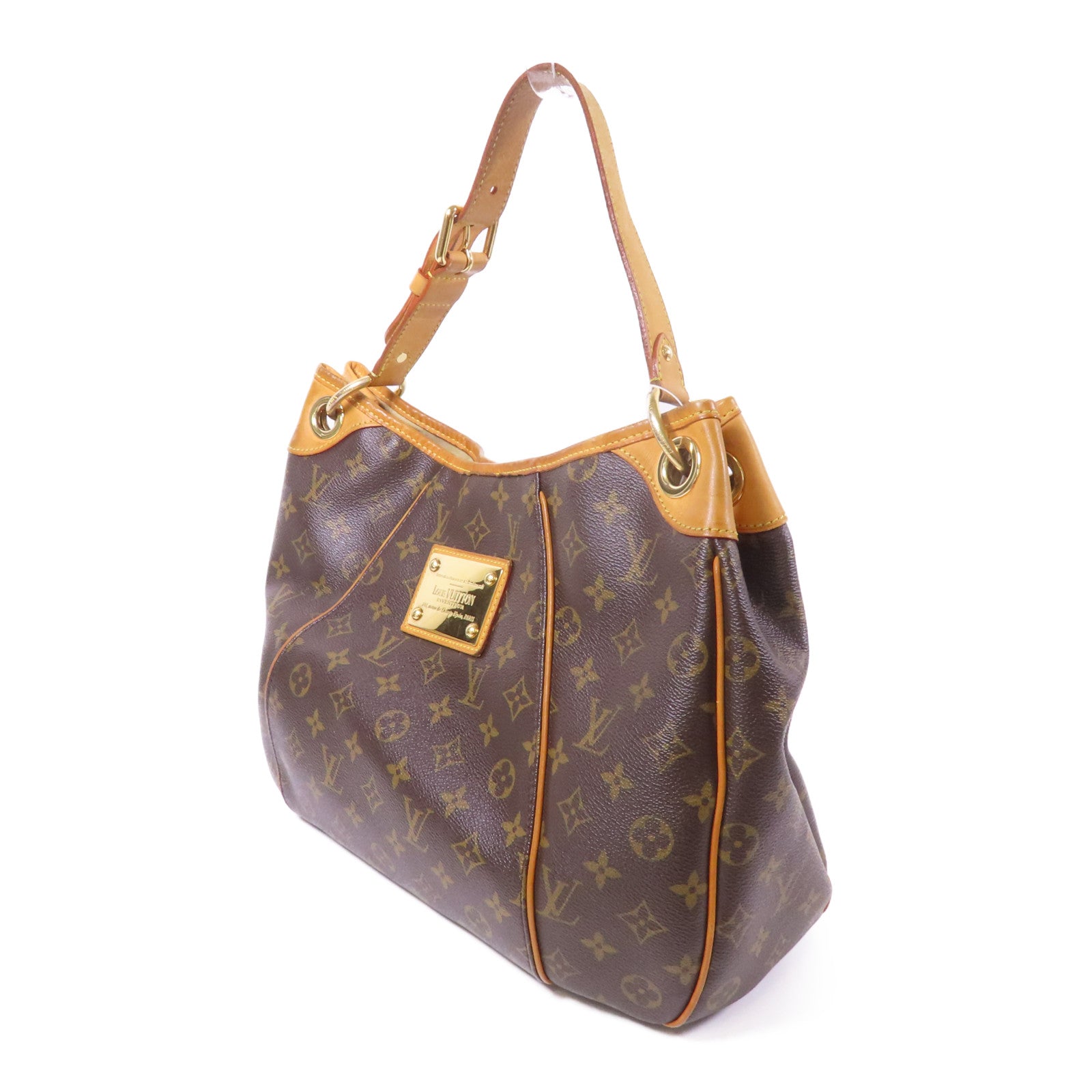 LOUIS VUITTON Monogram Galliera PM金扣肩背袋棕色
