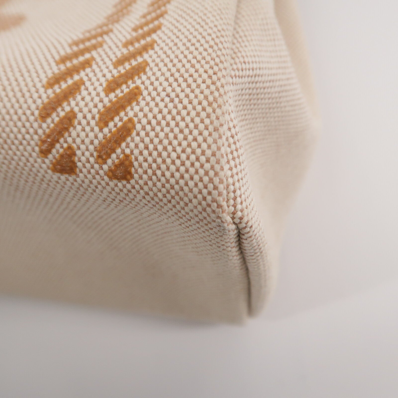 HERMES 帆布Herbag PM (Brides de Gala)手挽肩背兩用袋Gold