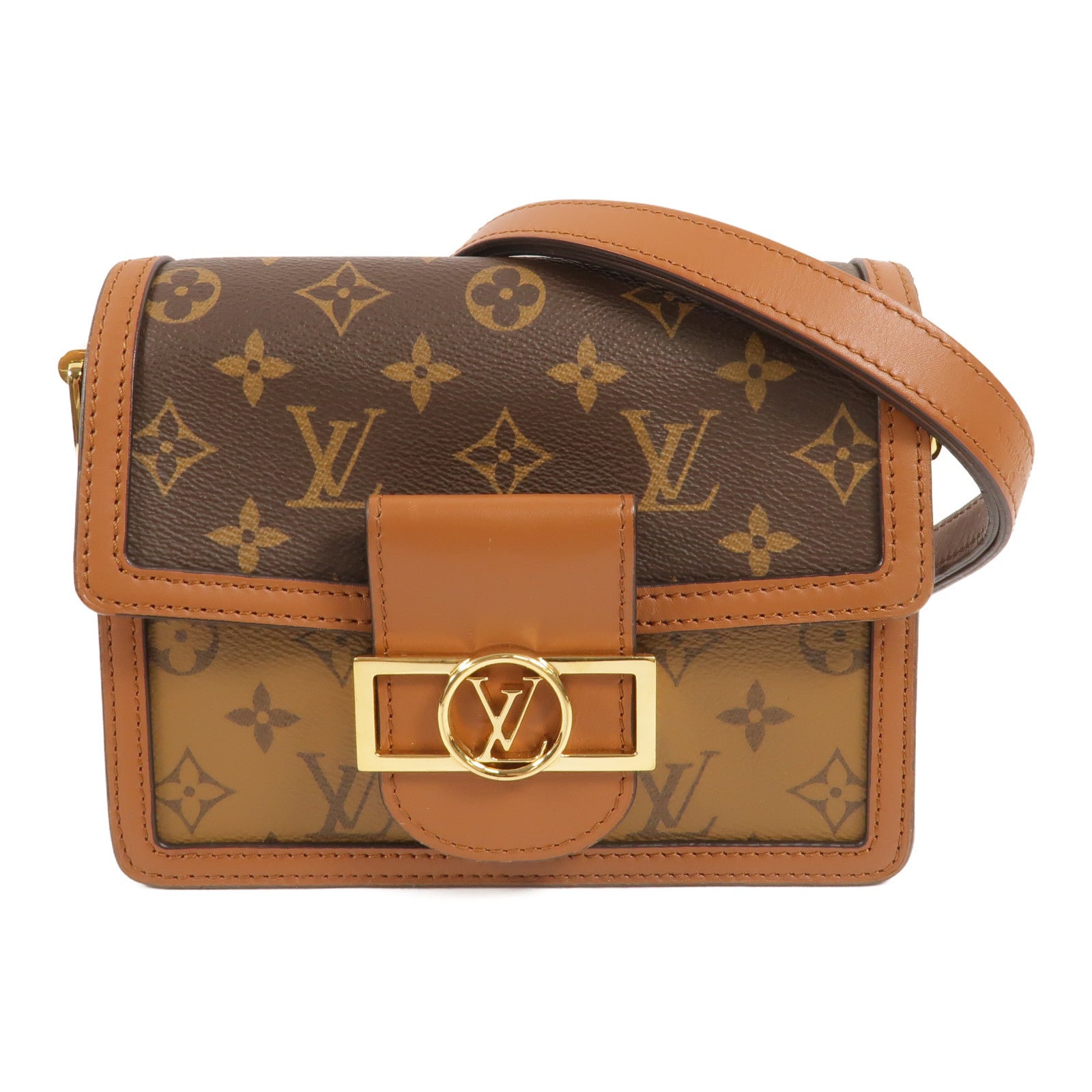 LOUIS VUITTON Monogram Reverse Mini Dauphine肩背袋